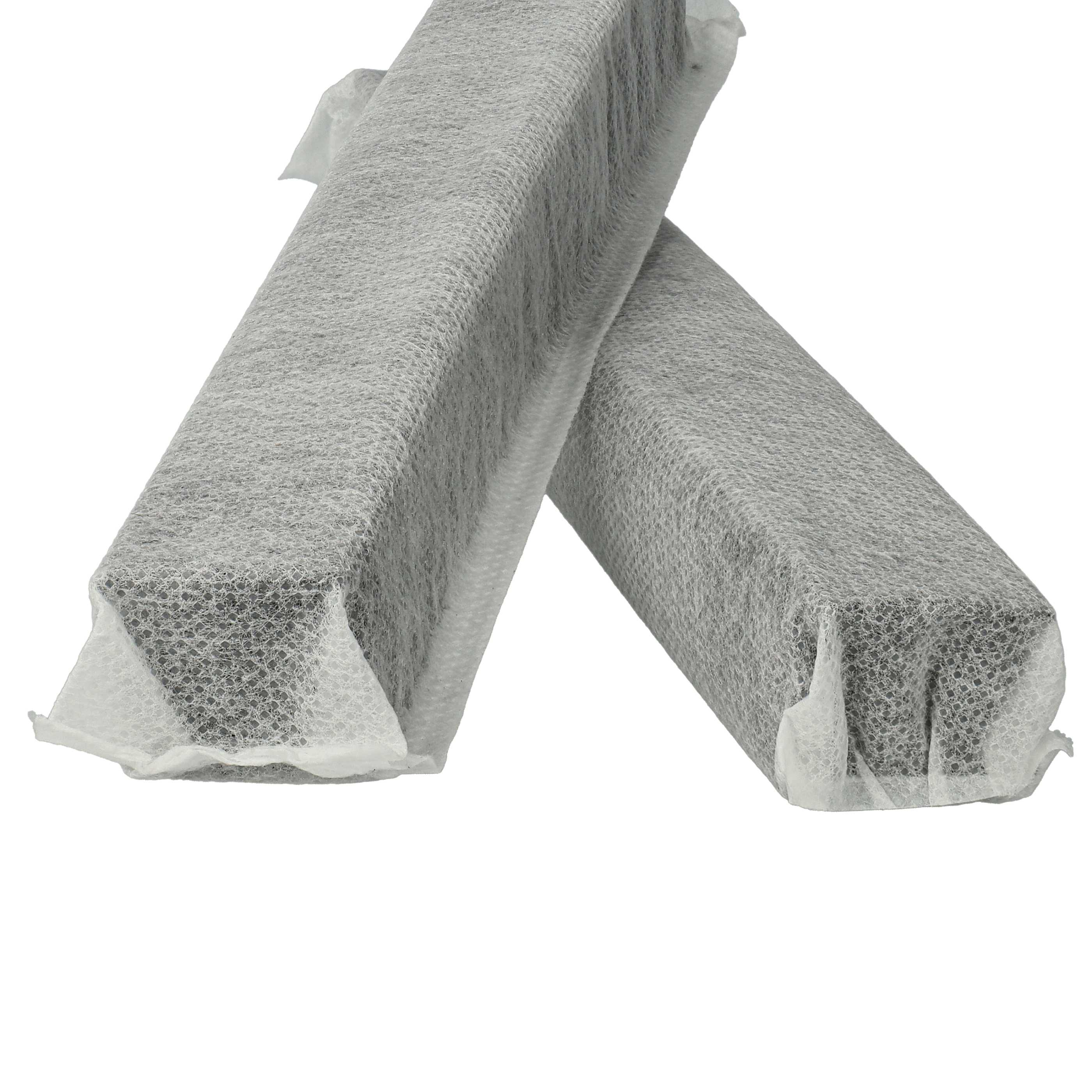 Zwei schwarze rechteckige Filter, eingewickelt in weißes Schutzpapier.