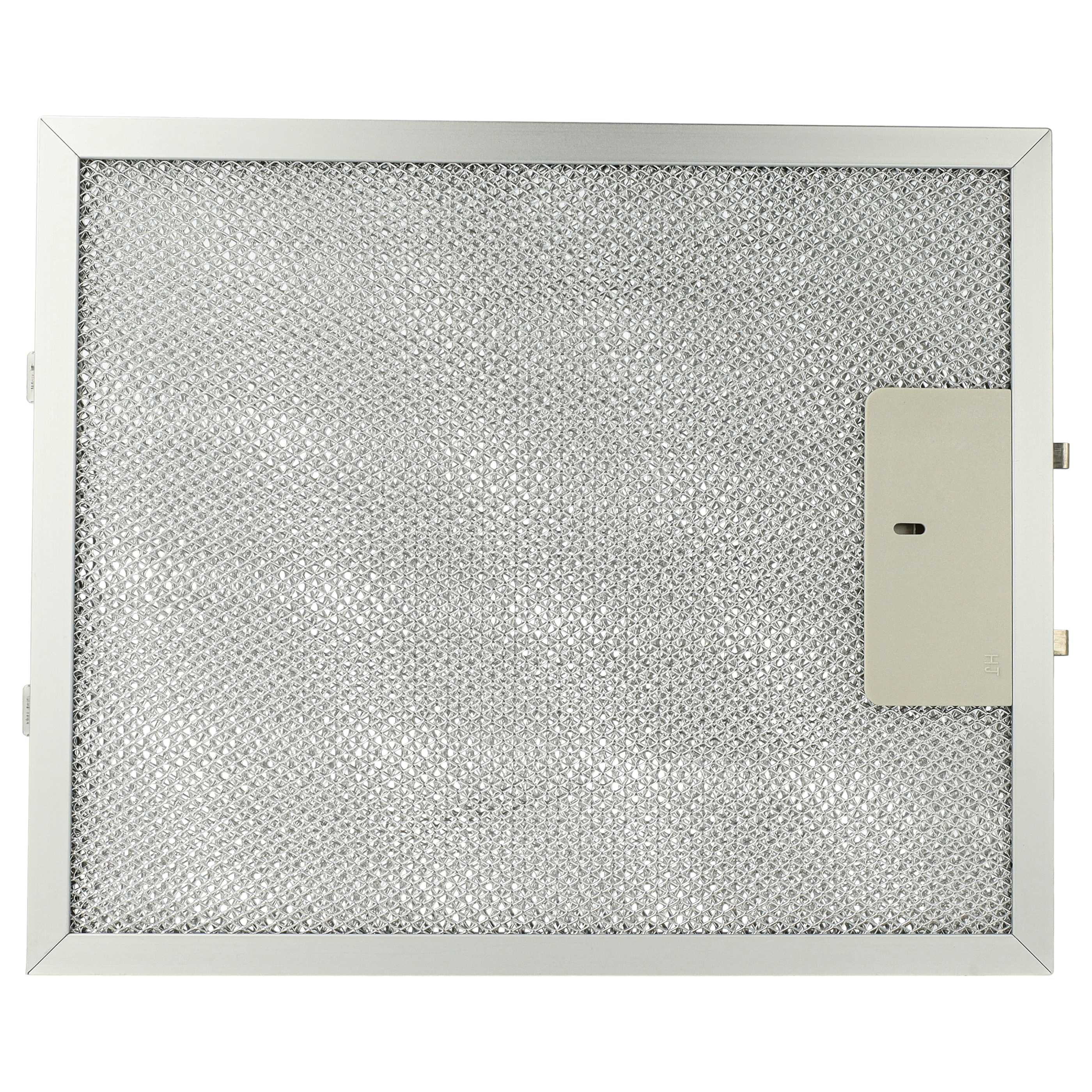Silbernes Metallgitterfilter mit hellem beigen Kunststoffgriff auf weißem Hintergrund.