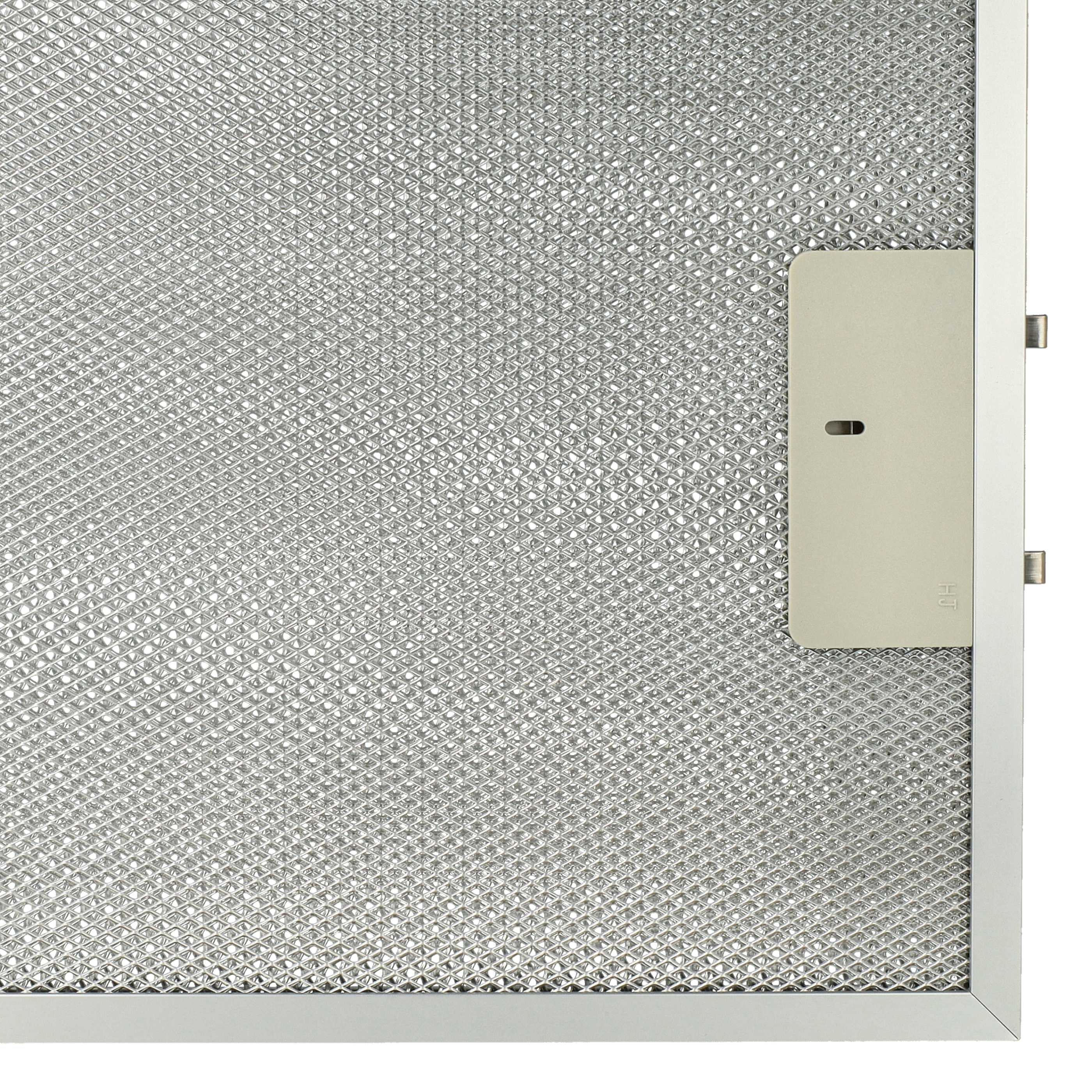 Nahaufnahme eines Metallgitterfilters mit rechteckigem Rahmen und Kunststoffgriff.