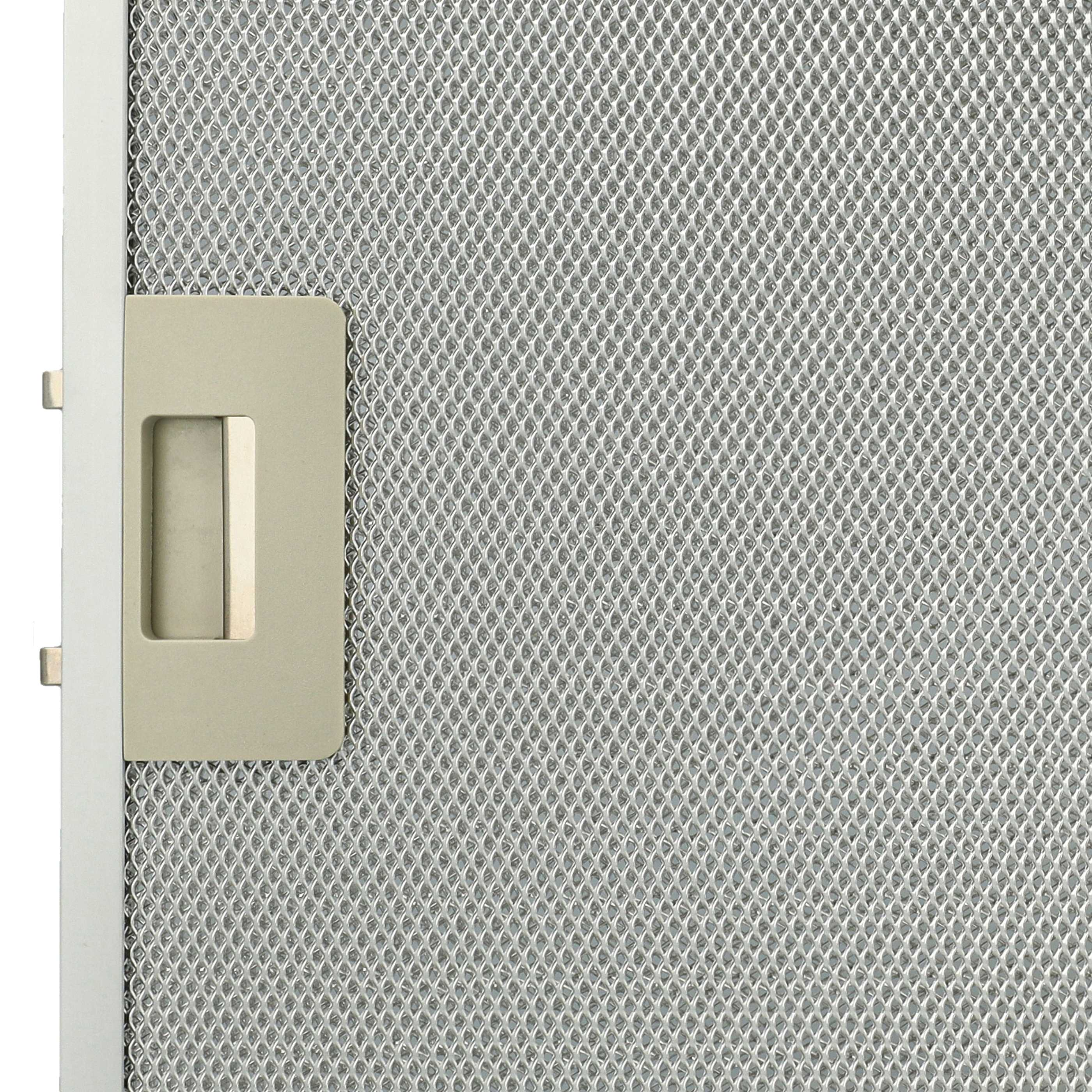 Ein Metallfilter mit beigem Griff, mit einem rautenförmigen Gittermuster.