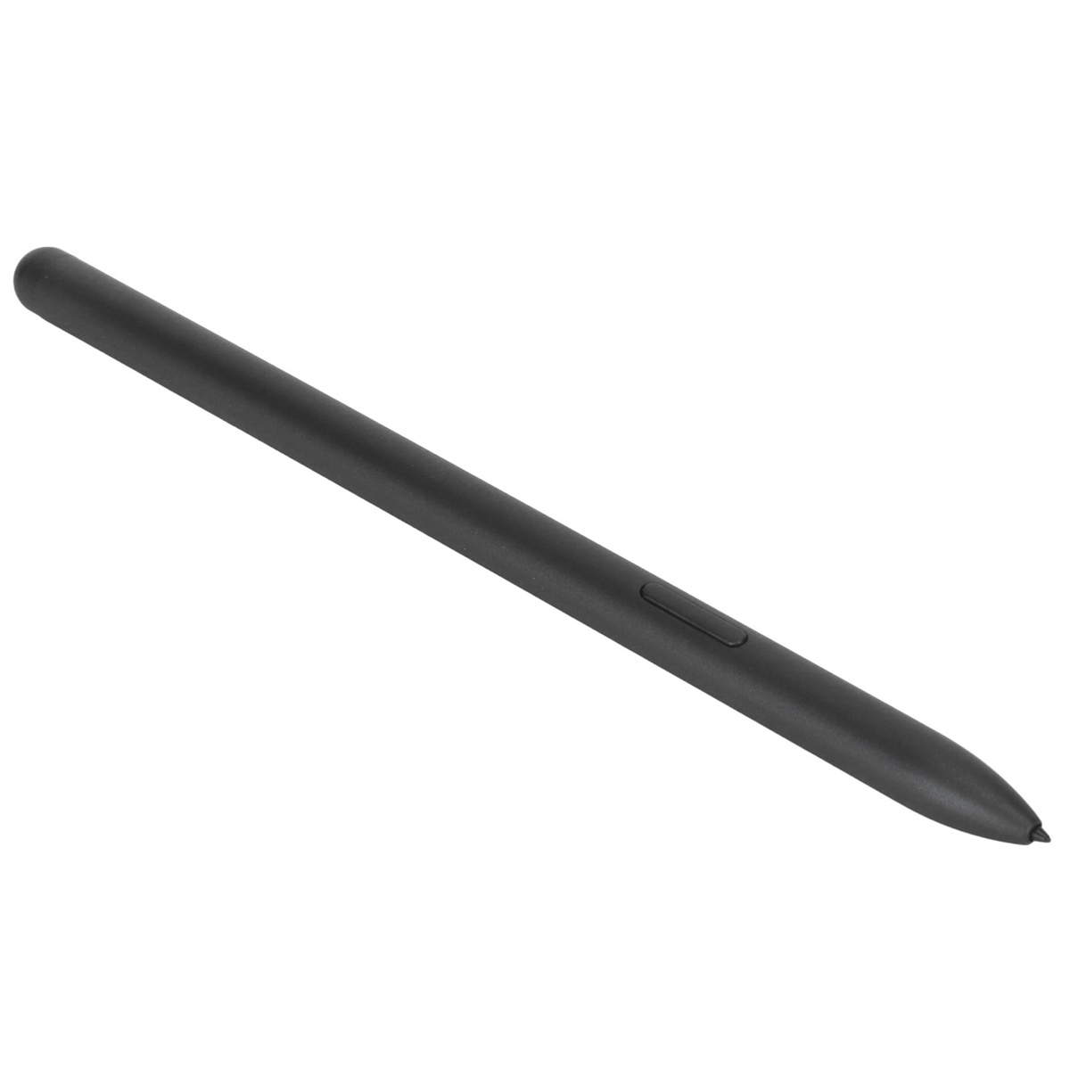 Ein schwarzer Eingabestift wird mit einem Knopf darauf gezeigt.