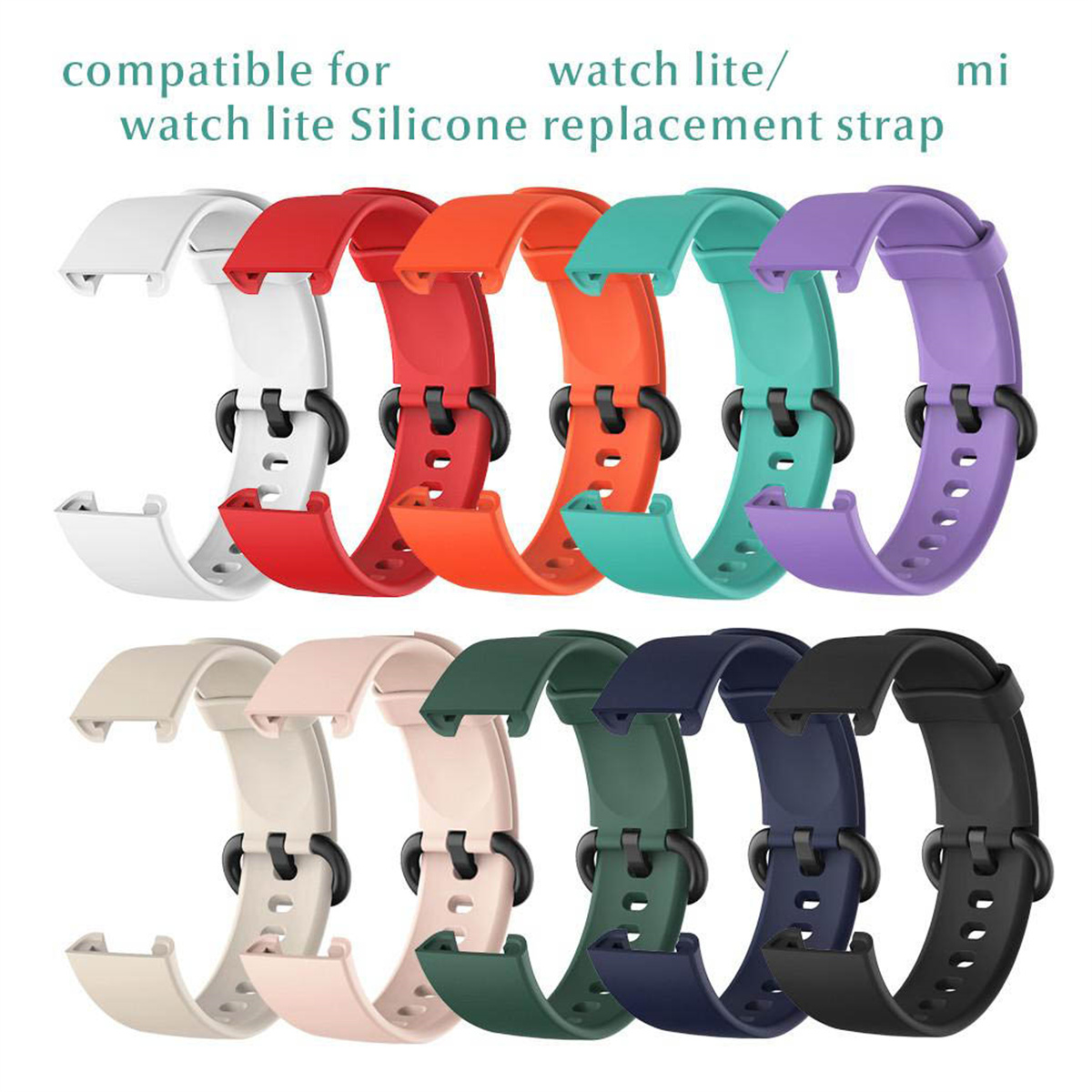 Eine Vielzahl von Uhrenarmbändern in verschiedenen Farben, darunter Weiß, Rot, Orange, Türkis, Lila, Beige, Grün, Blau und Schwarz.