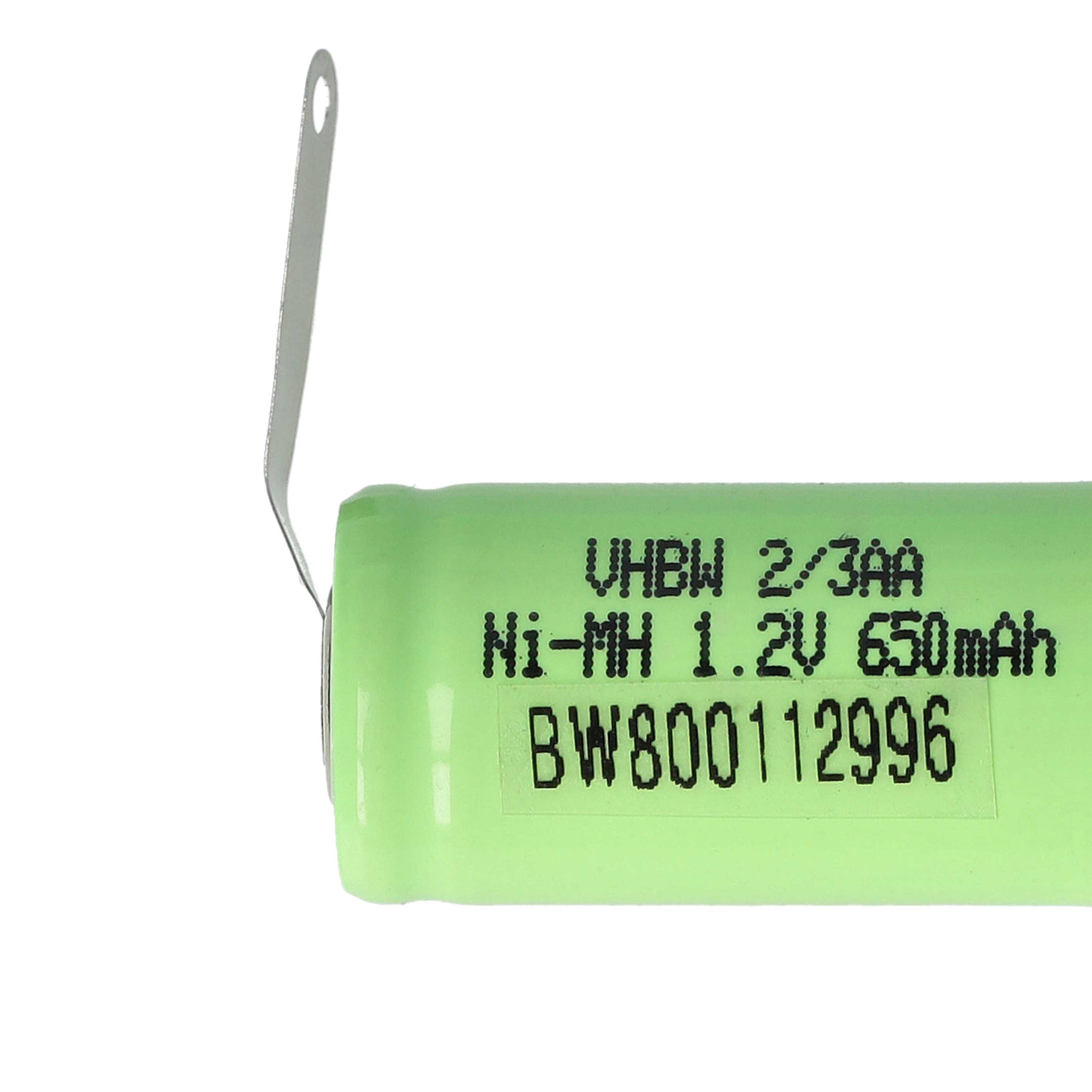 Eine grüne Batterie mit einer Metalllasche.
