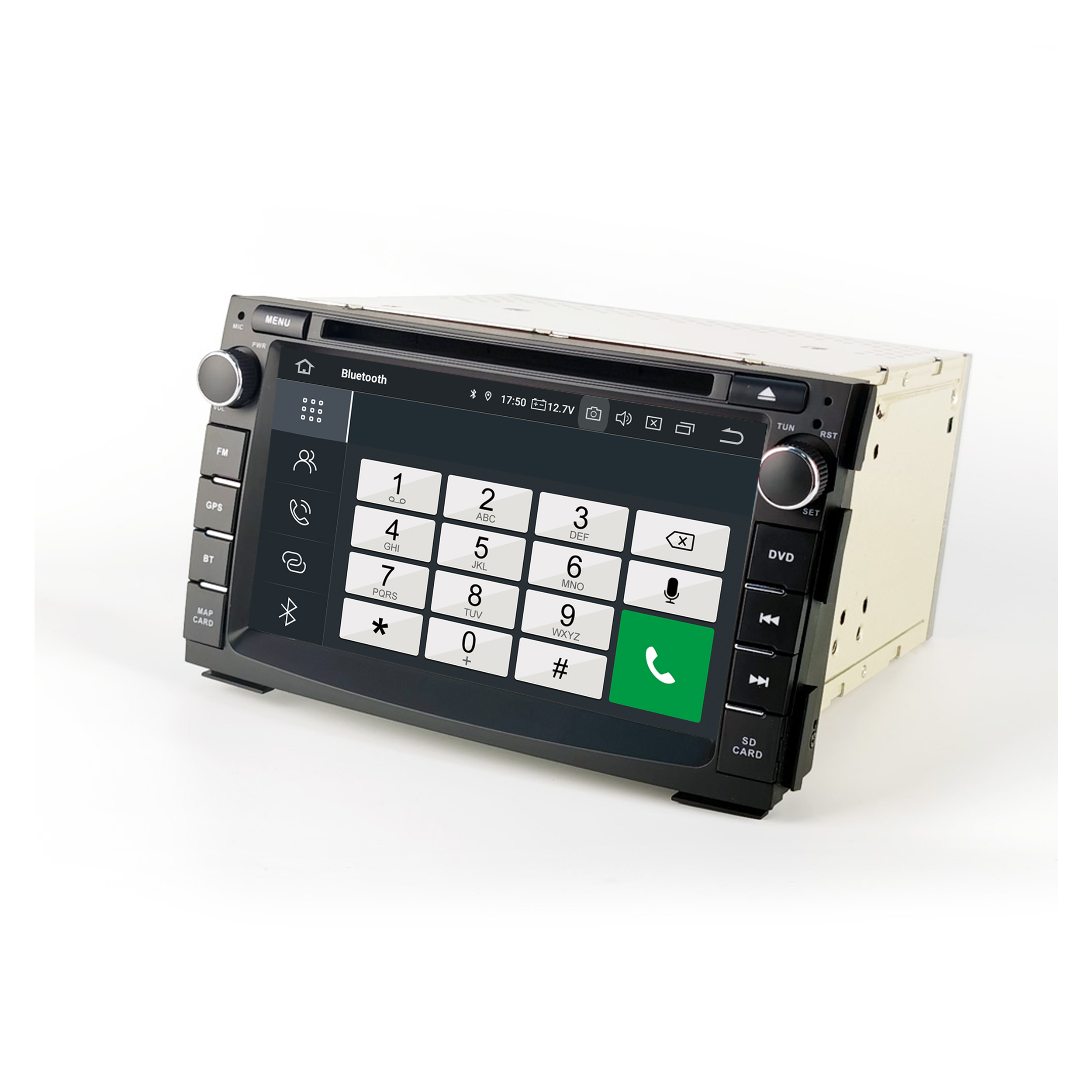 Autoradio mit Touchscreen und Zifferntasten.
