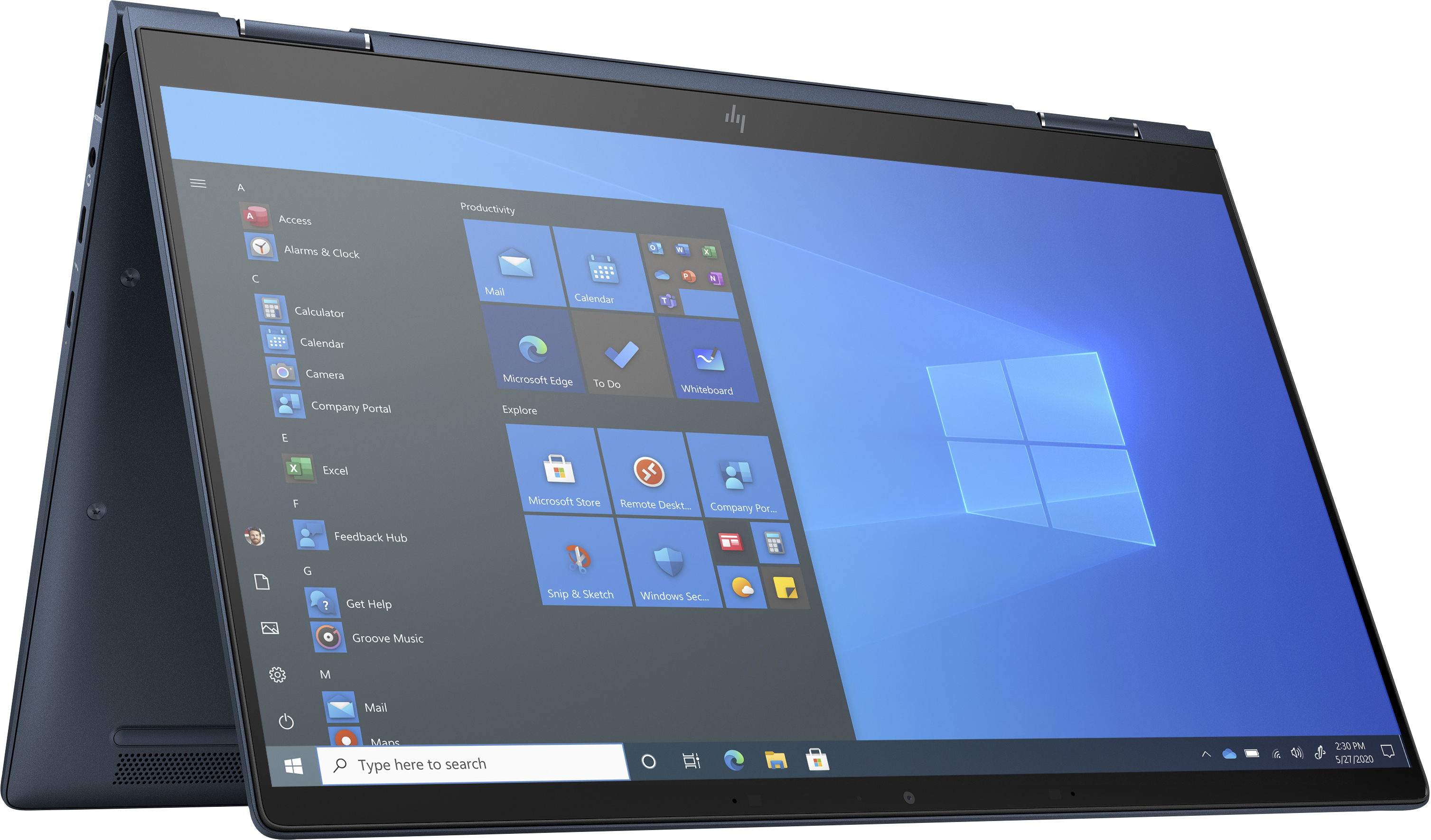 Een laptop met de Windows-interface geopend.