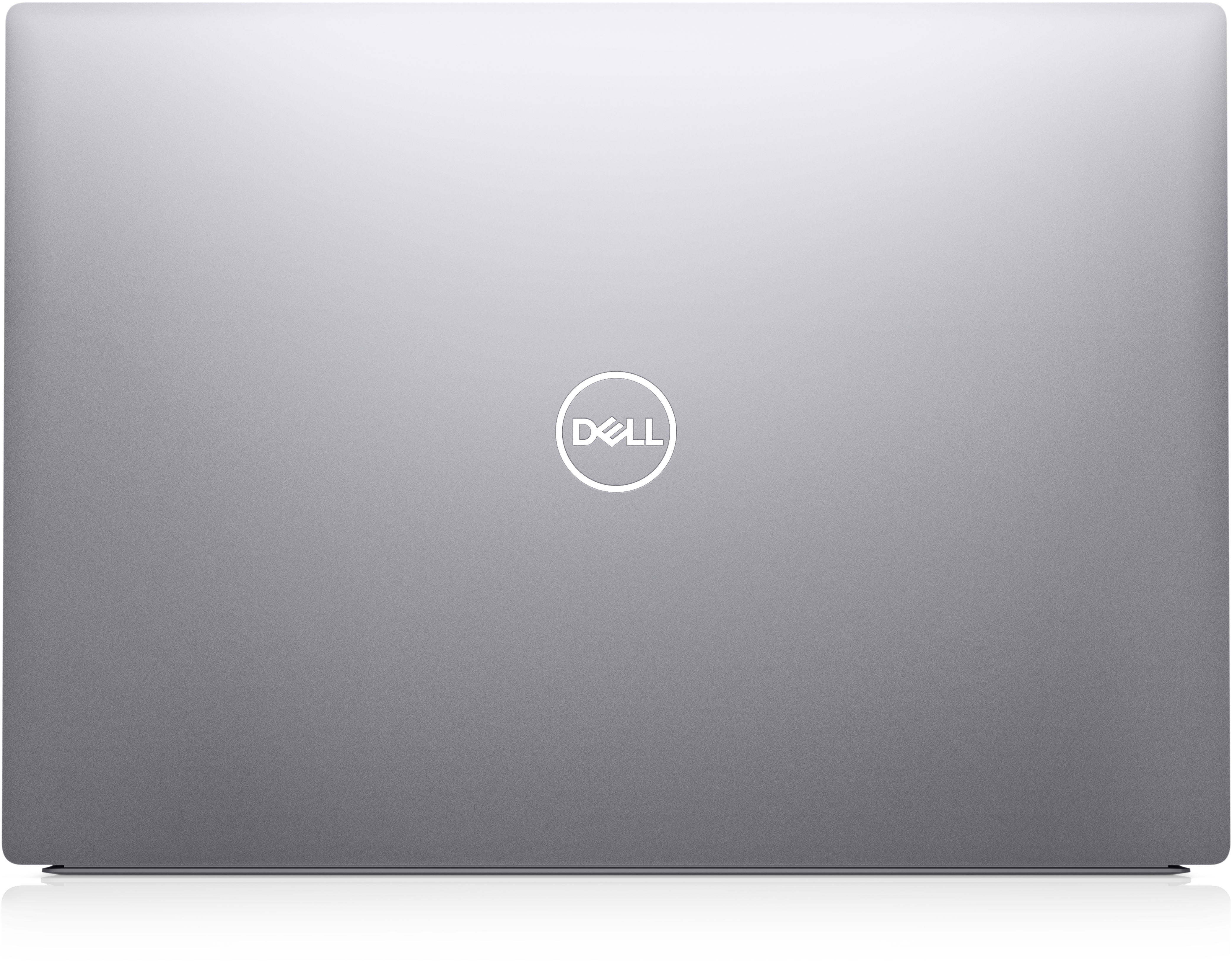 Laptop argentato, chiuso, con un logo Dell centrato sulla cover.