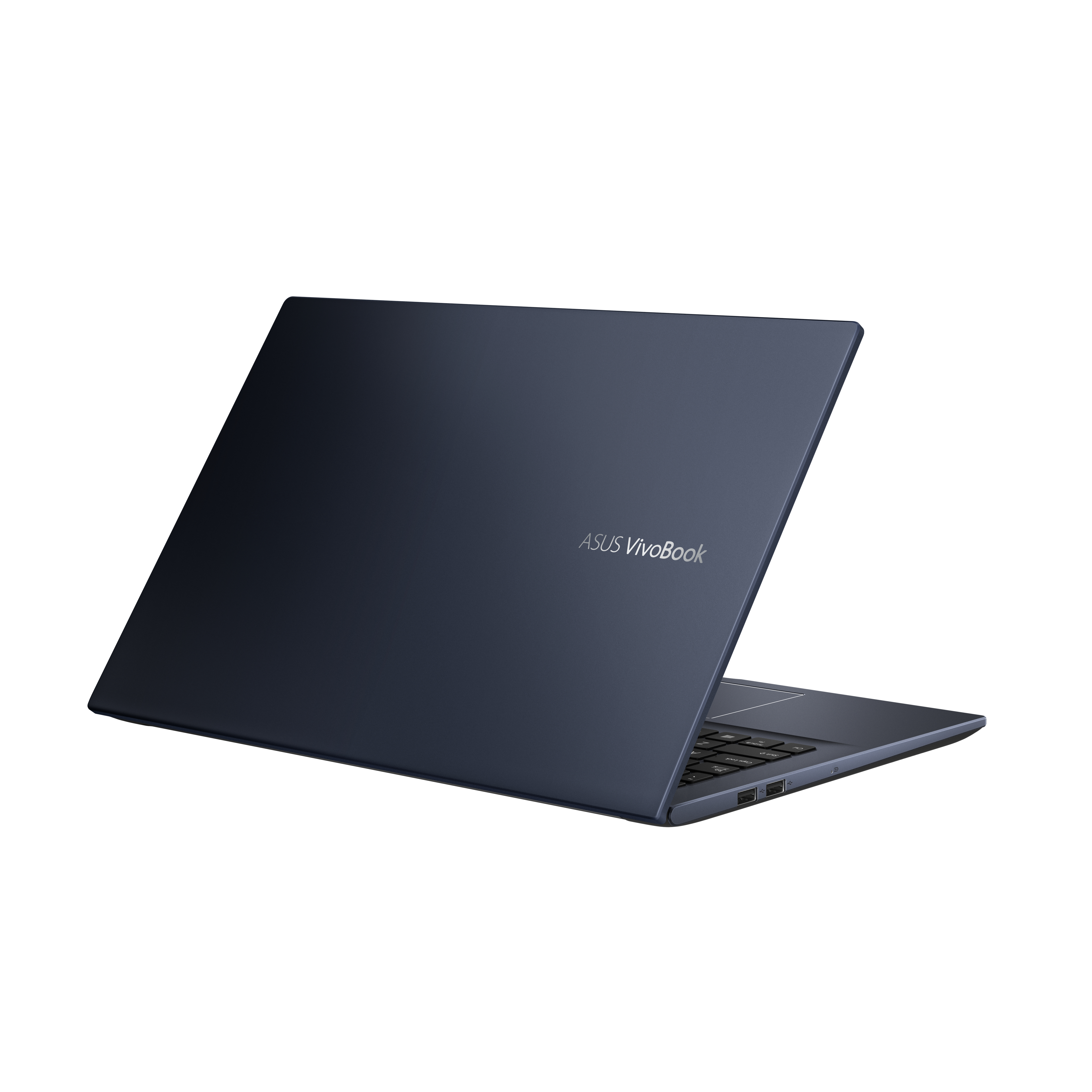 Laptop ASUS Vivobook, chiuso, che mostra il retro con il logo ASUS Vivobook.