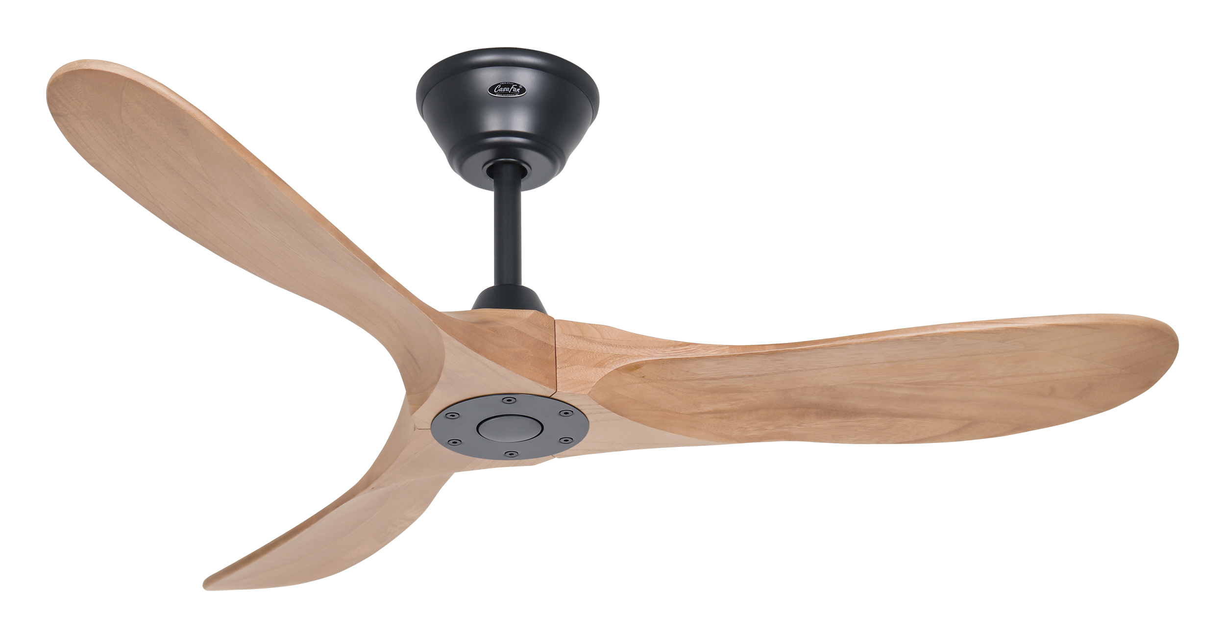 Ventilatore Da Soffitto, Eco Talos BN-NB, 135cm, 2 O 3 Pale In Noce Corpo Cromo Spazzolato Motore Dc Design Casafan 4024397377152