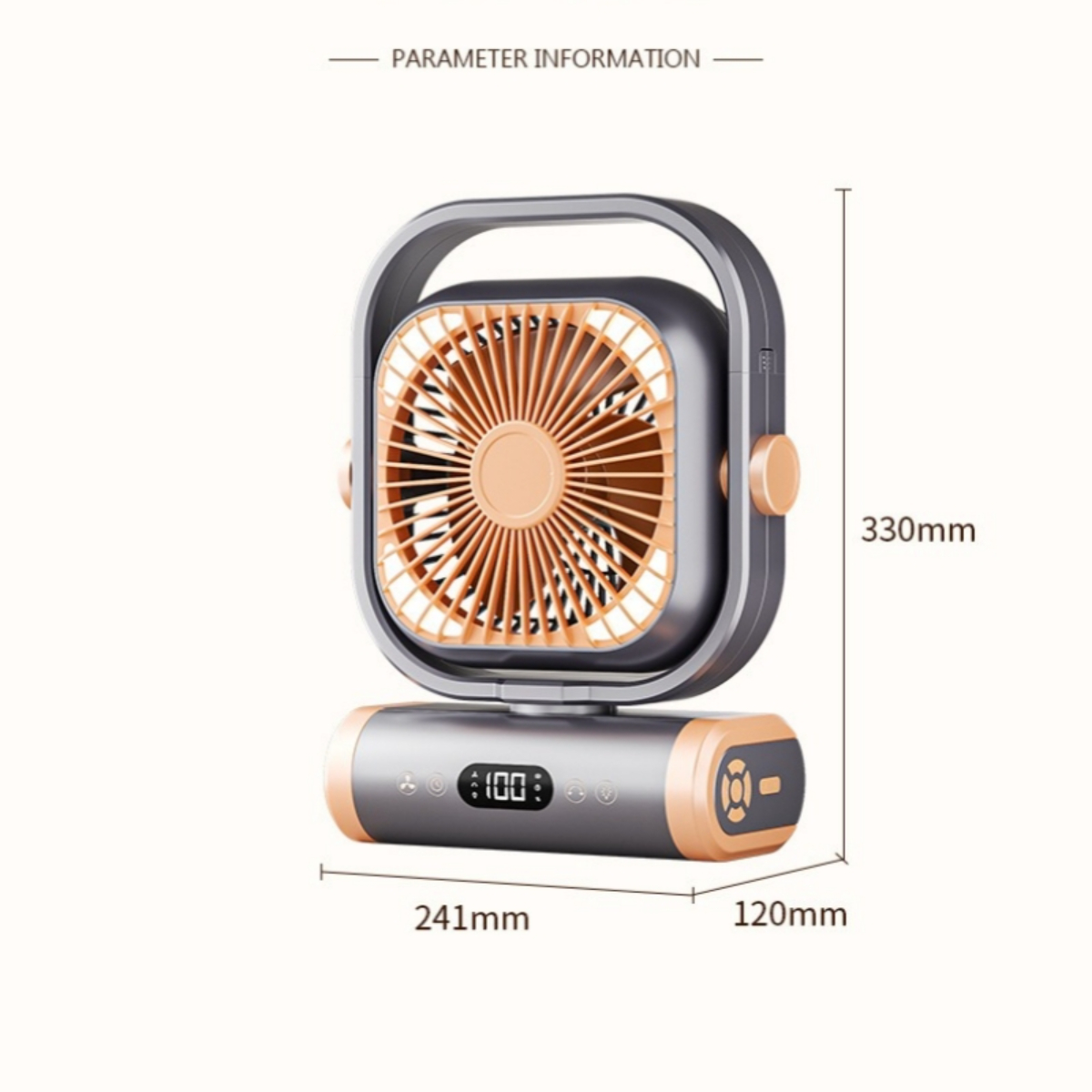 Draagbare ventilator, oplaadbaar, 20000 mAh draadloze