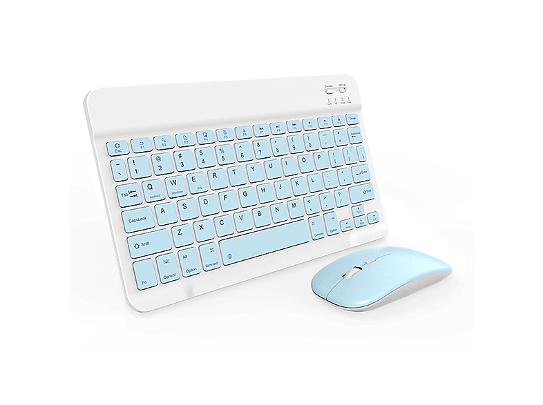 YEMASTER Bluetooth Tastatur und Maus Set Kabelloses, Wiederaufladbares 10ZollKeyboard für PC