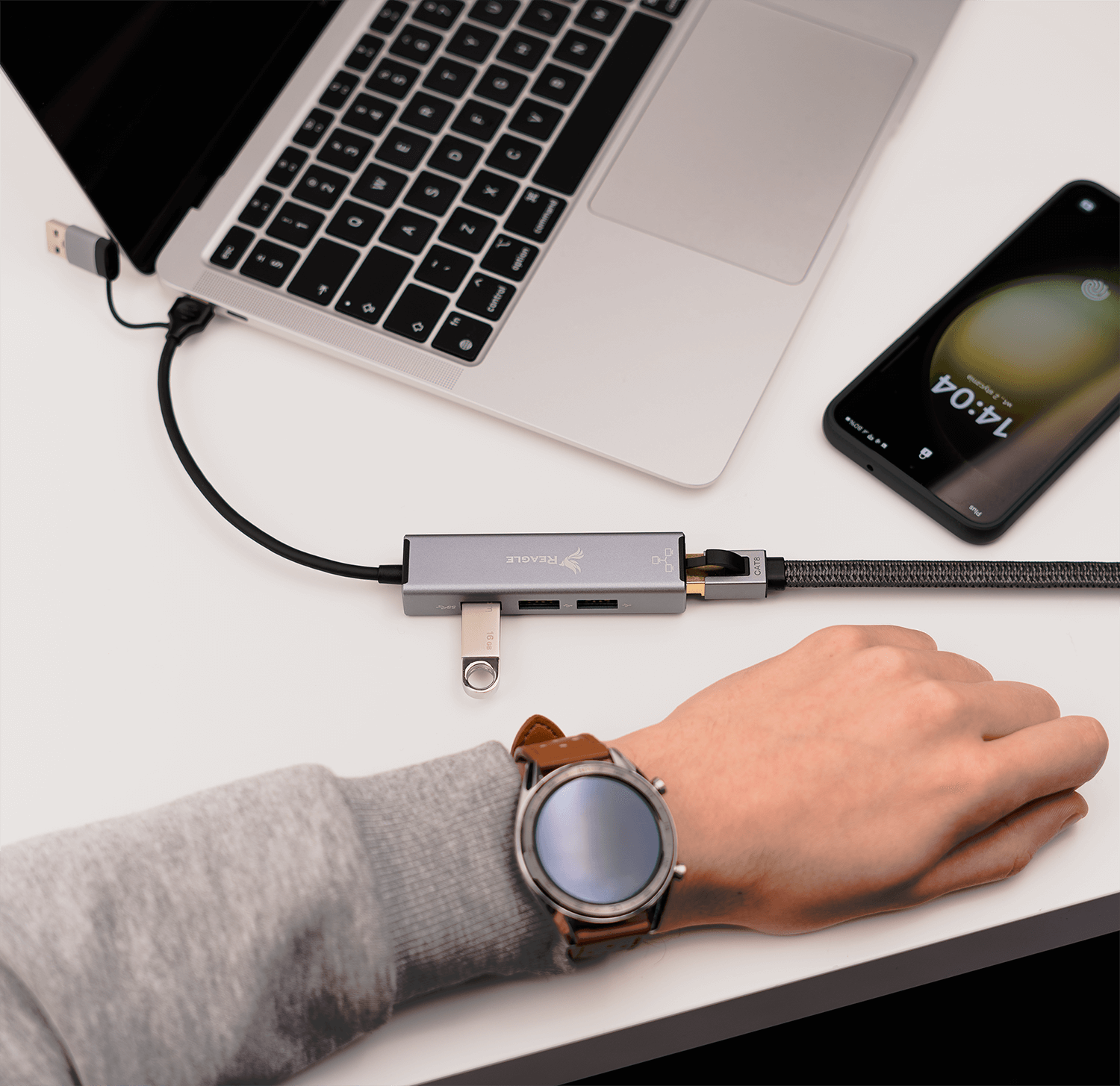 Convertitore Adattatore Di Rete USB-C™ A RJ45 5GBASE-T Nero - Foto 4