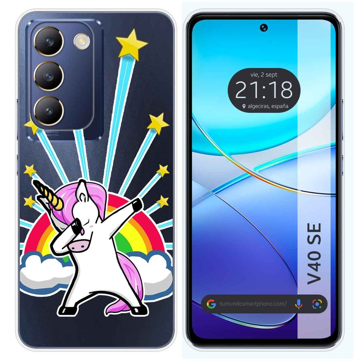 Funda TPU Con Corazón 3D Para Vivo V40 SE 80W | Suave, Antigolpes Y Con Diseño Minimalista