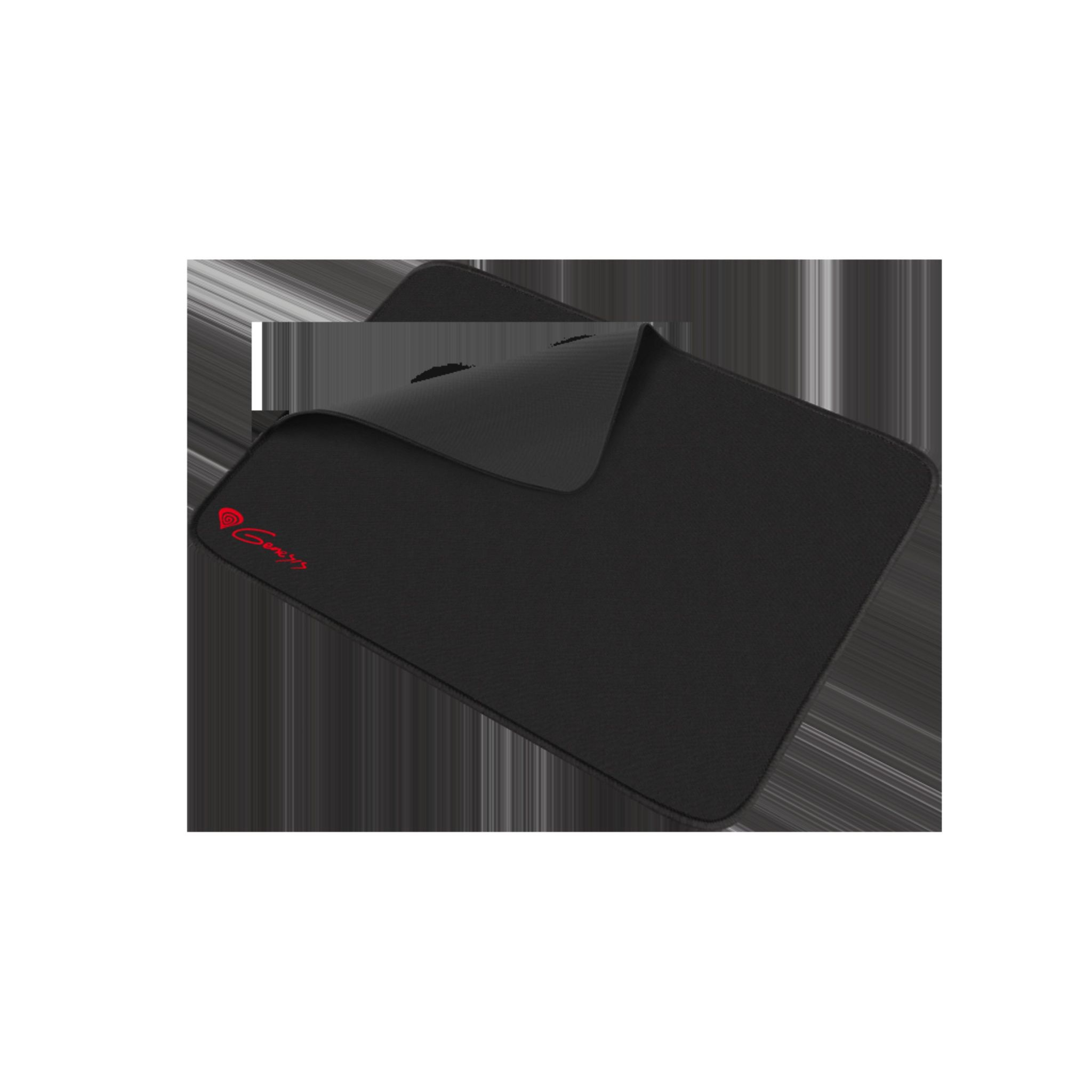 Tapis de souris Genesis noir sur fond gris.