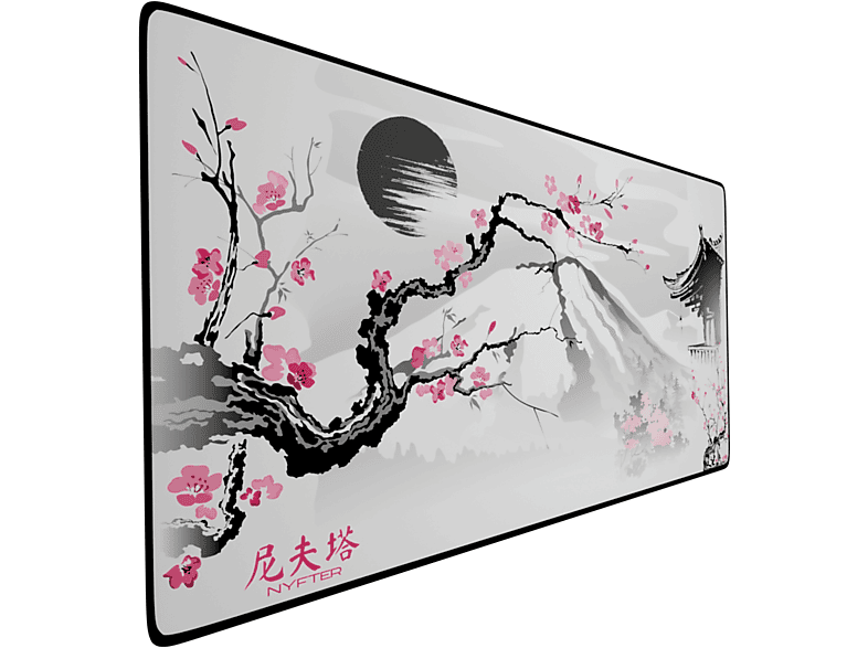 Nyfter Tappetino Mouse Da Gioco XXL Nyfpad 900x500 Mm - Premium Con Design Liquido Koi (Bamboo-Black)