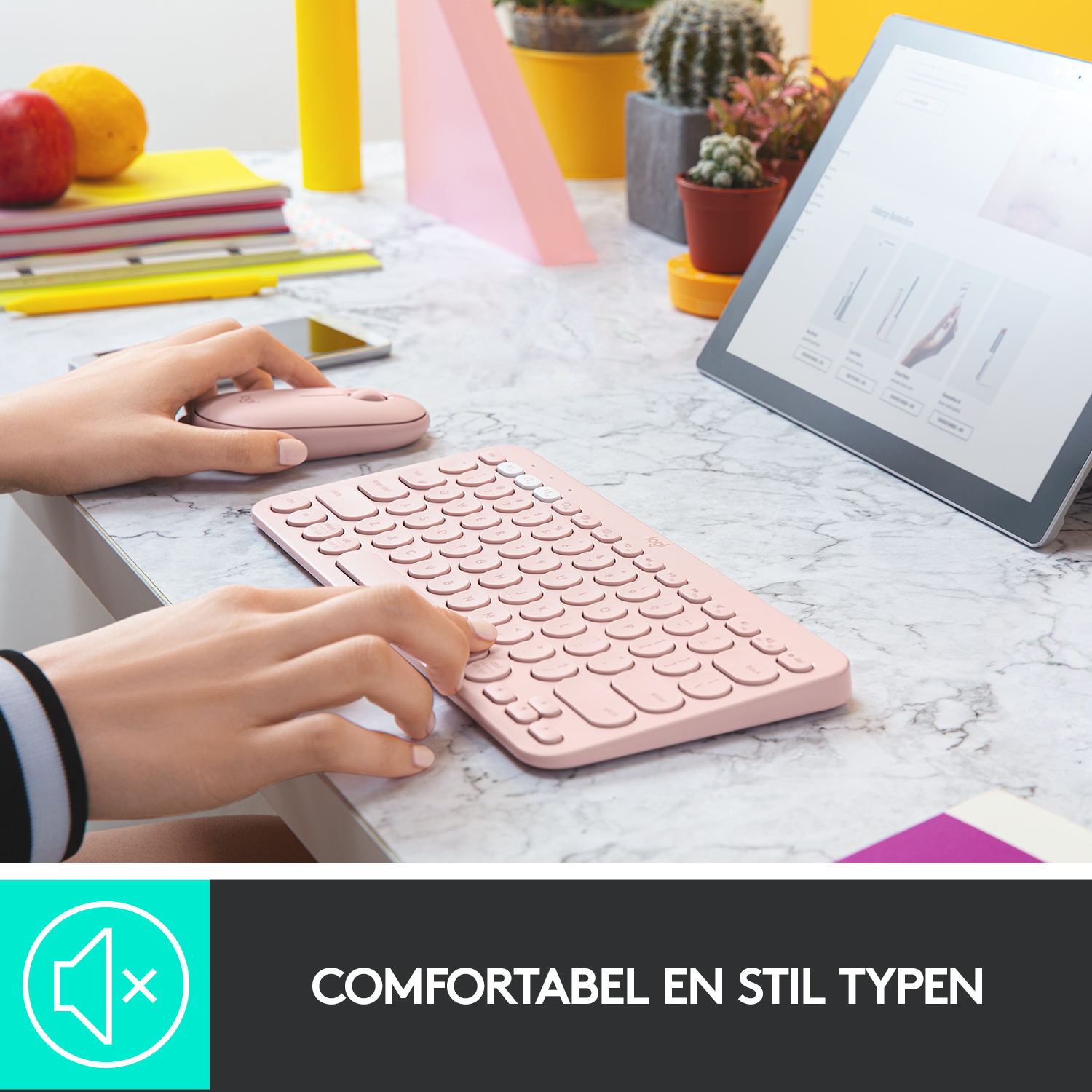 Tastiera Logitech K380 - Wireless, Multi-dispositivo, Colore Viola - Foto 9
