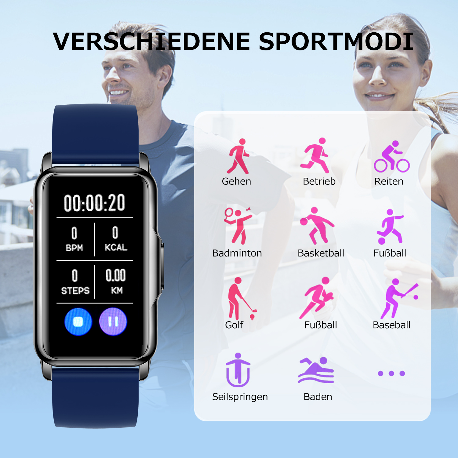 SROSS Smartwatch Damen Uhren Herren, 1,47