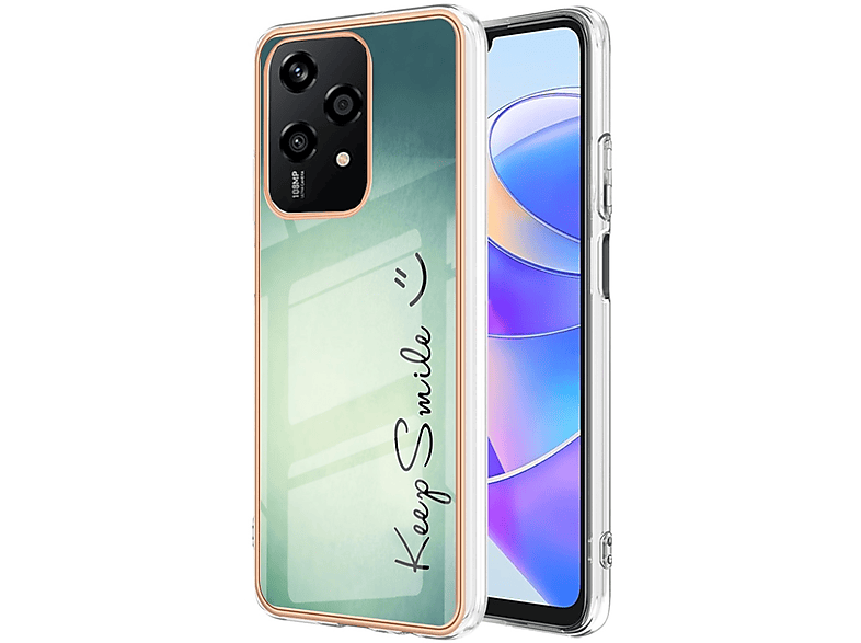 BORYA Silikon-Hülle Für Honor 200 Lite 5G – Transparent, Weich, Kratzfest | Mit Farbverlauf In Lila/Blau