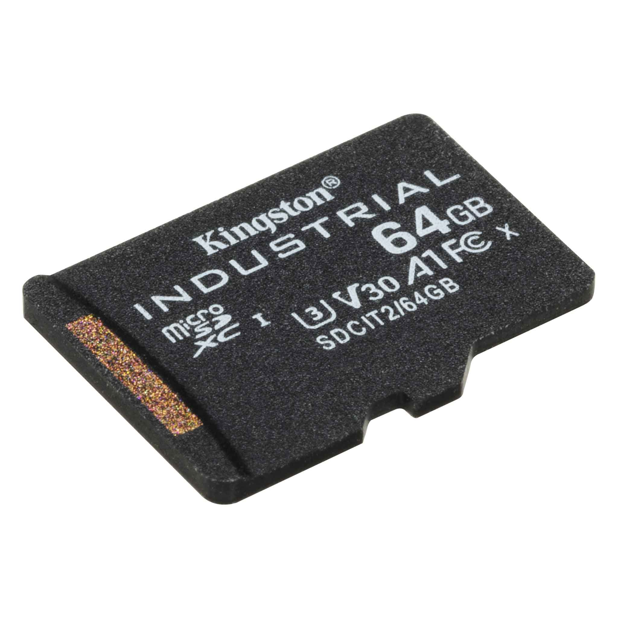 KINGSTON TECHNOLOGY microSDHC-Karte Industrial UHS-I, Micro-SDXC microSDHC-Karte, 64 GB, 100 MB/s