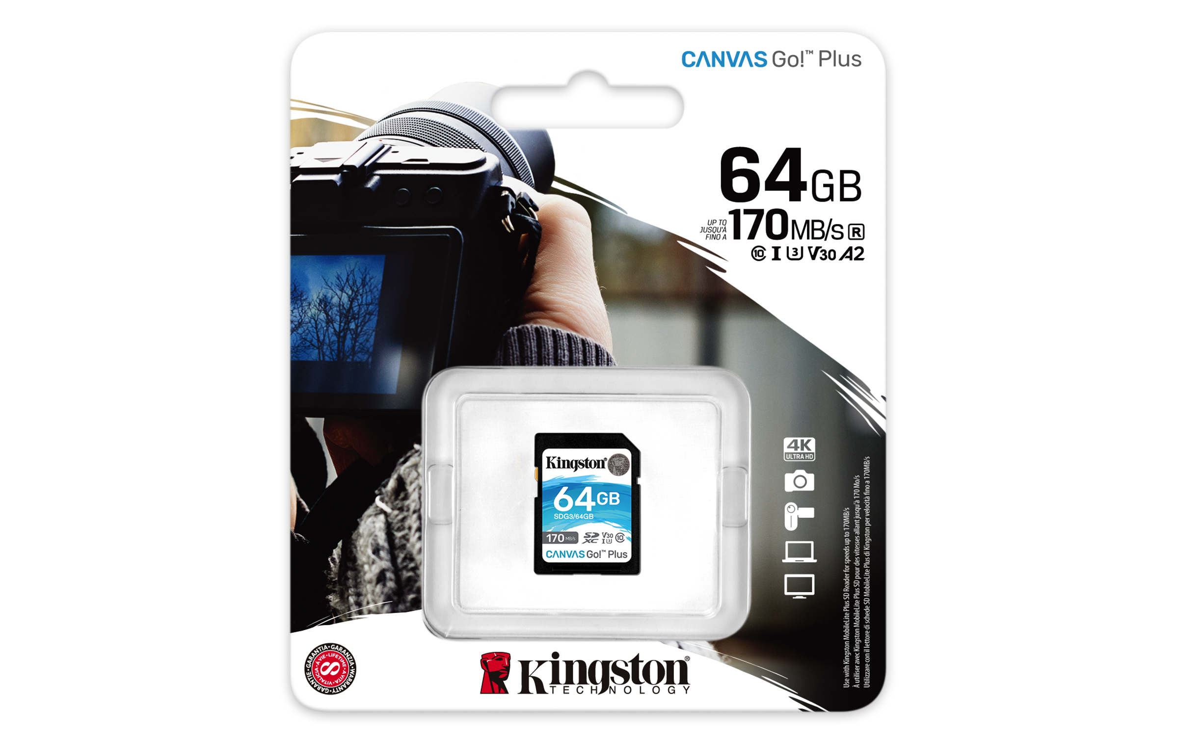 SCHEDA DI MEMORIA KINGSTON TECHNOLOGY Canvas Go! Plus