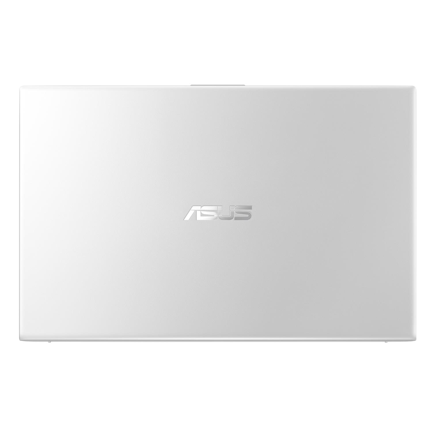 Laptop ASUS bianco. Logo ASUS visibile. Sfondo bianco.