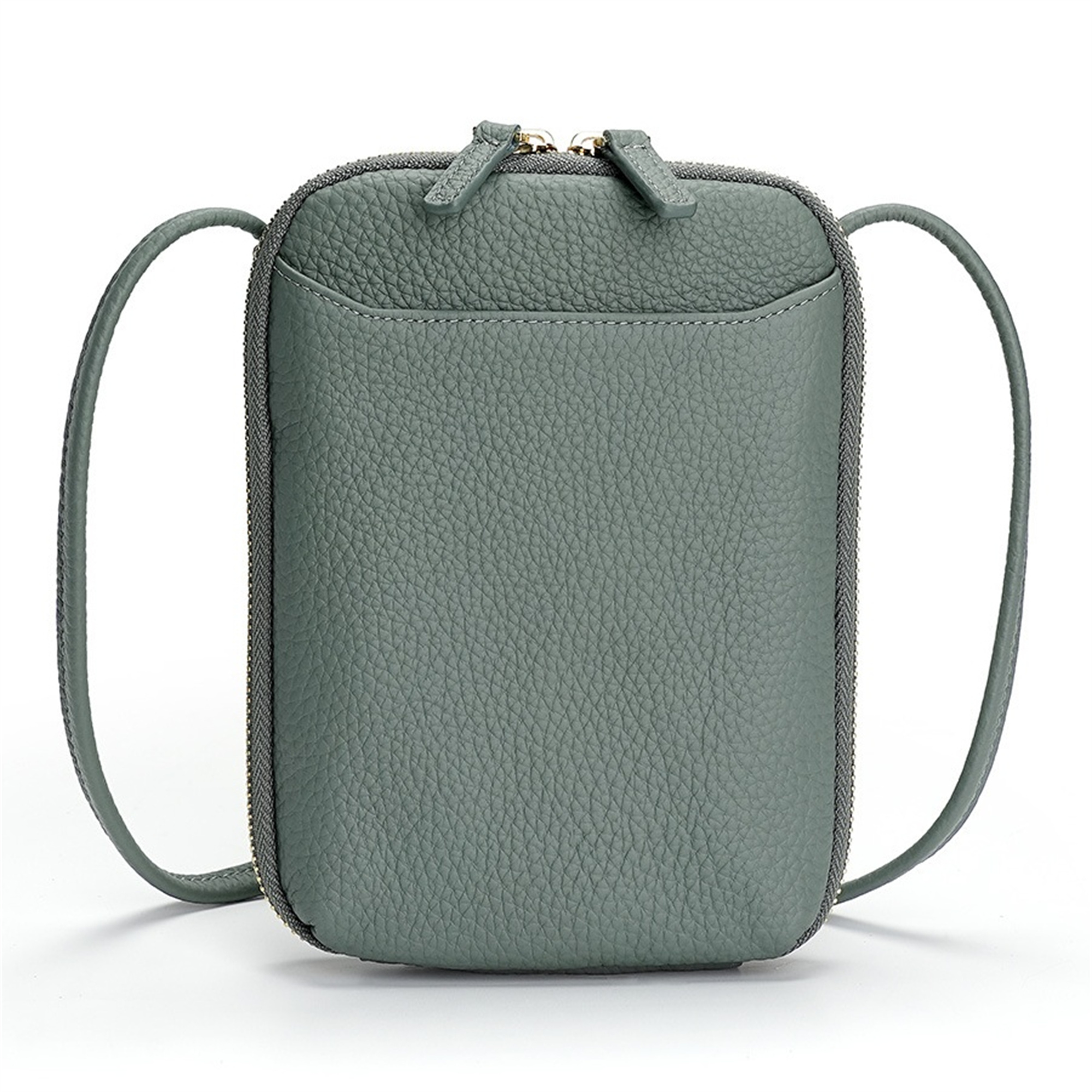 YEMASTER Echtes Leder Handytasche Schultertasche für Damen, mit  Verstellbarem Schultergurt Blau