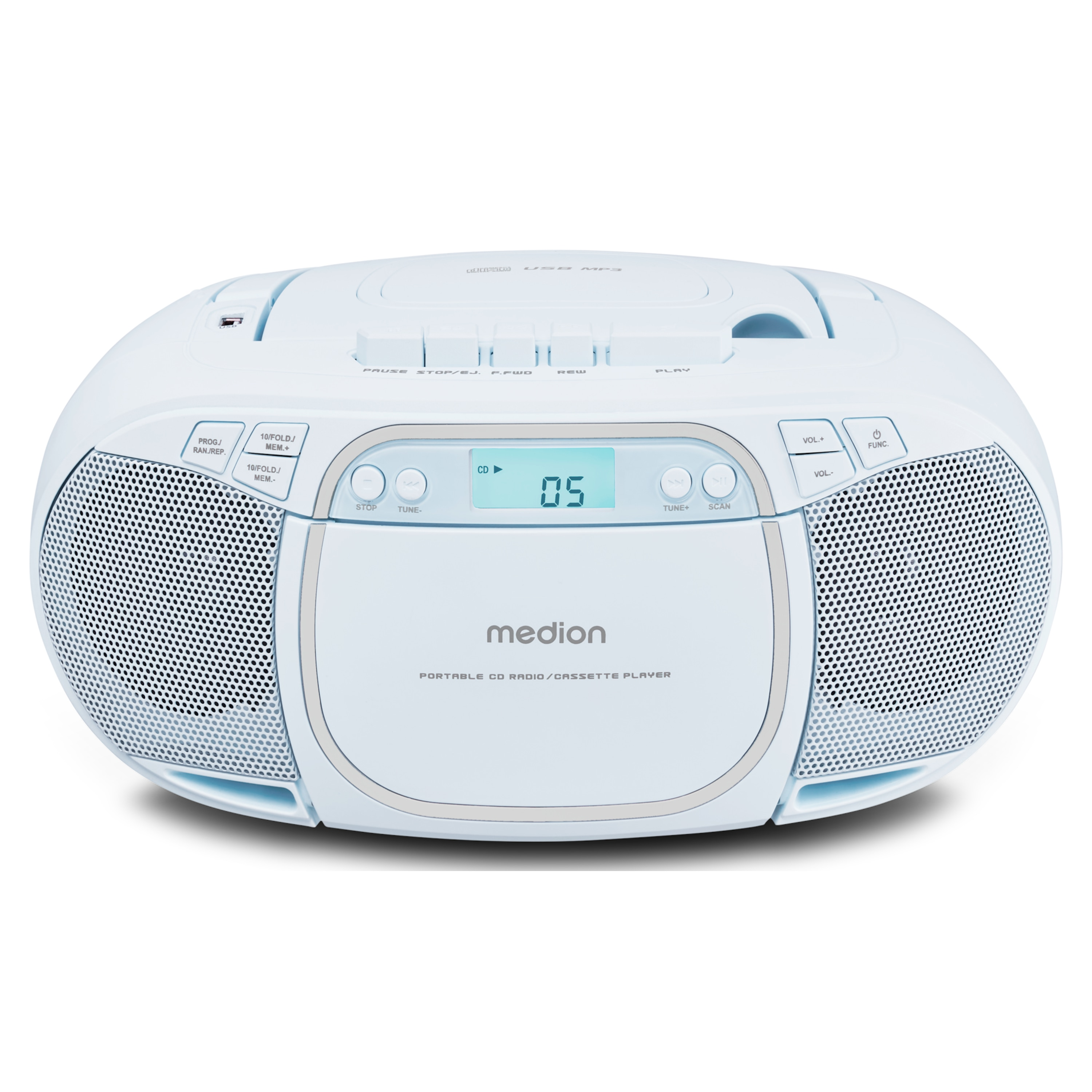 RADIO PORTATILE MEDION LIFE E66476, Lettore CD integrato, 4 W, Bianco