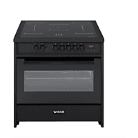 MediaMarkt WIGGO WIO-E921A(BB) Fornuis - Inductie - Gas / Netvoeding - Breedte 90 cm aanbieding