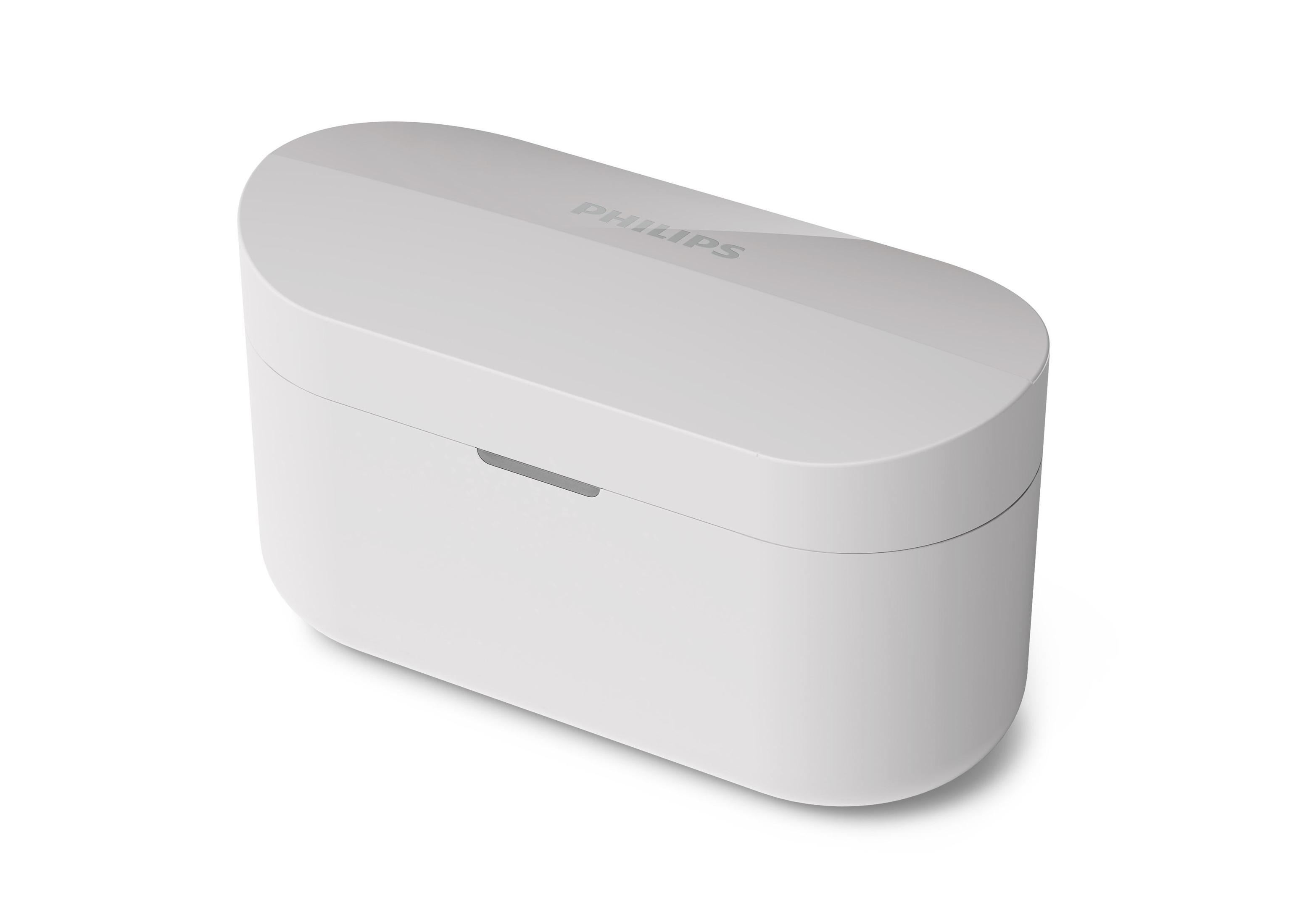Ein weißes, oval geformtes Philips Ladecase.
