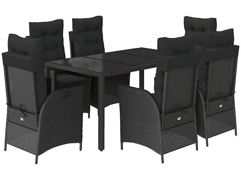 VIDAXL 3213071 Gartentisch- und Stuhlset, Schwarz | MediaMarkt
