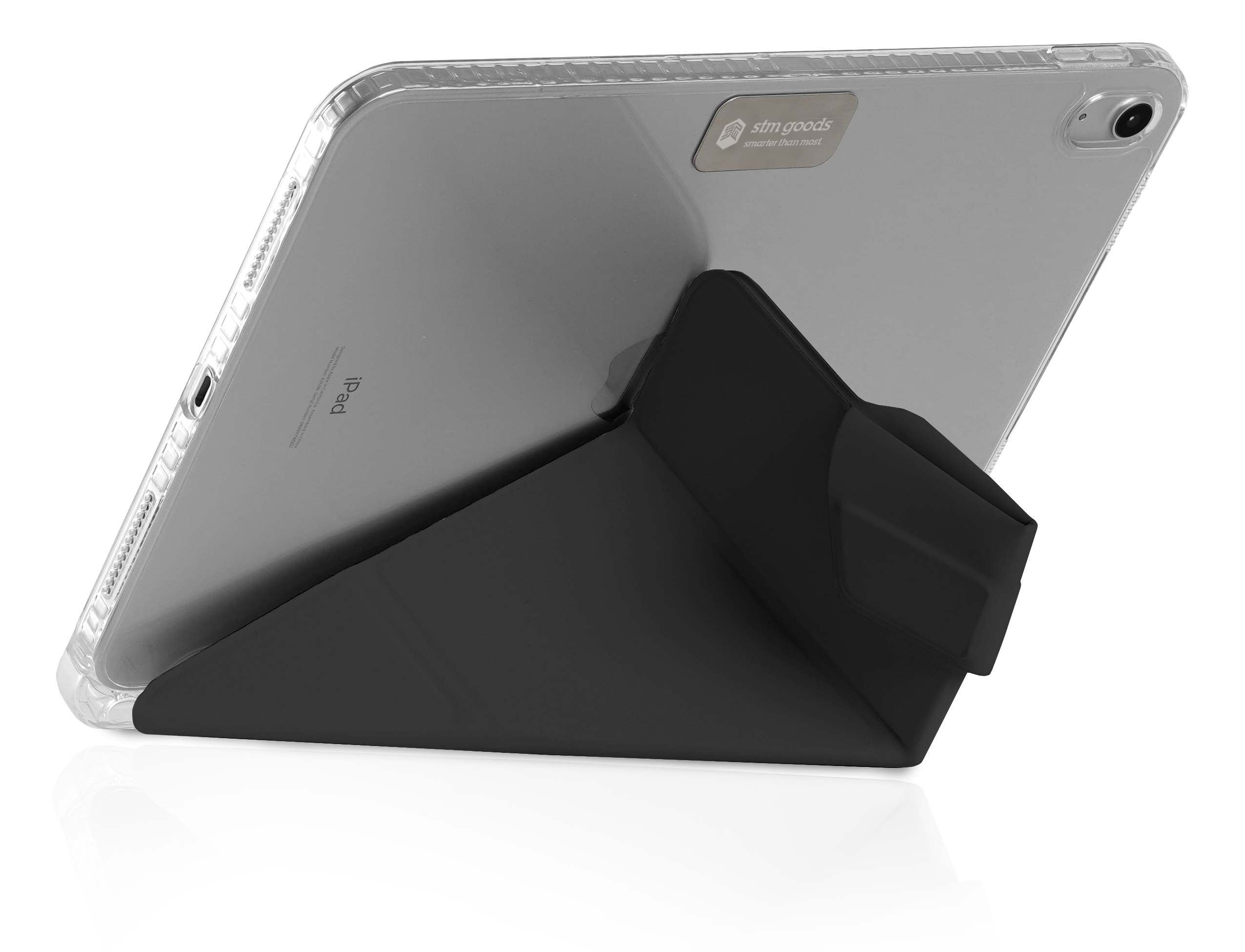 Tablet in Schutzhülle, zum Betrachten aufgestellt.