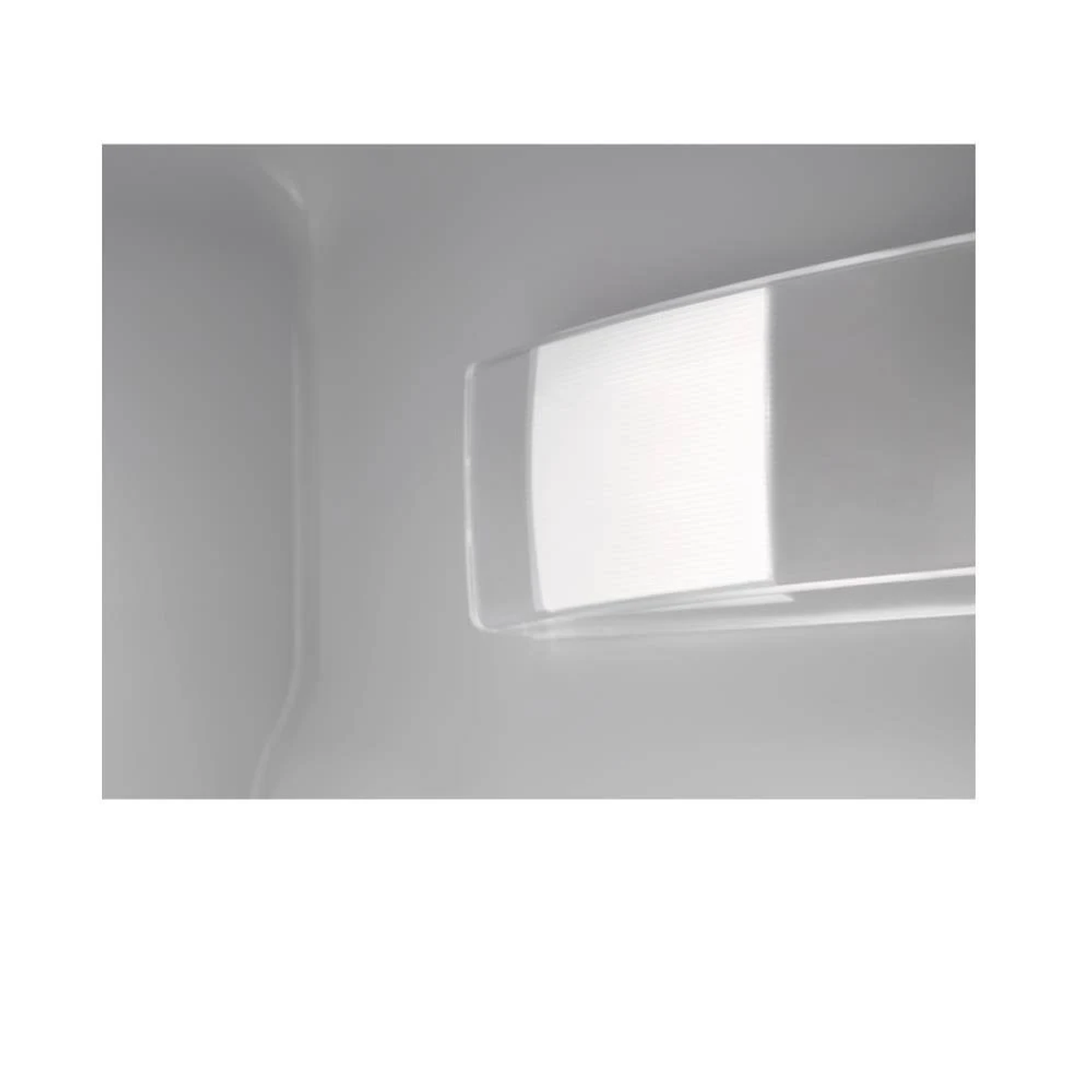 Interno frigorifero con un pannello luminoso, che mostra l'interno del frigo.