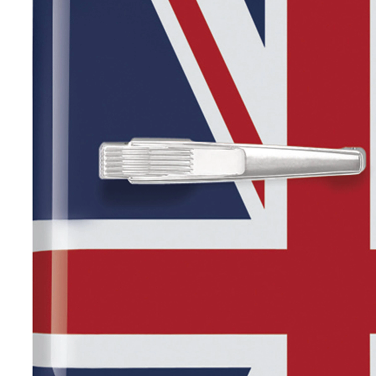 Puerta de refrigerador con el diseño de la bandera del Reino Unido.