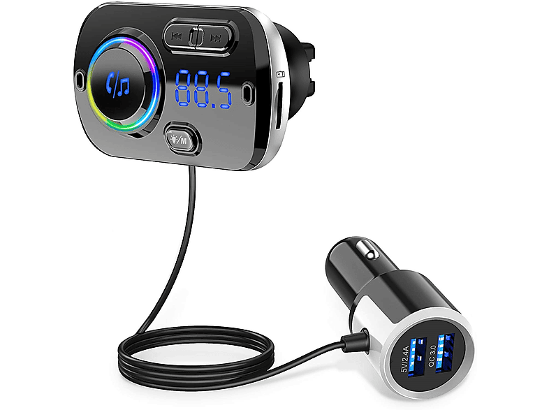 INF Kabelloser FM Sender fur Auto Bluetooth Adapter mit Ladegerat FM Transmitter MediaMarkt