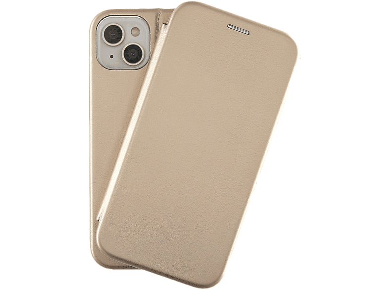 JAMCOVER Bookcase Rounded, Bookcover, Apple, iPhone 14 Plus, Gold ...