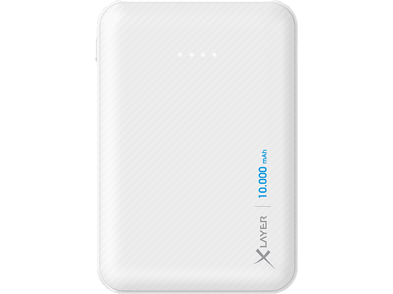 XLAYER Micro Carbon Powerbank 10000 mAh Weiß
