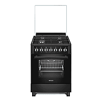 Wiggo WO-E639R(BB) Serie 9 - Gasfornuis - Wok - Zwart