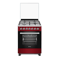 Wiggo WO-E605R(RX) Serie 5 - Gasfornuis - Rood Rvs