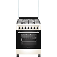 Wiggo WO-E605R(CX) Serie 5 - Gasfornuis - Créme Rvs