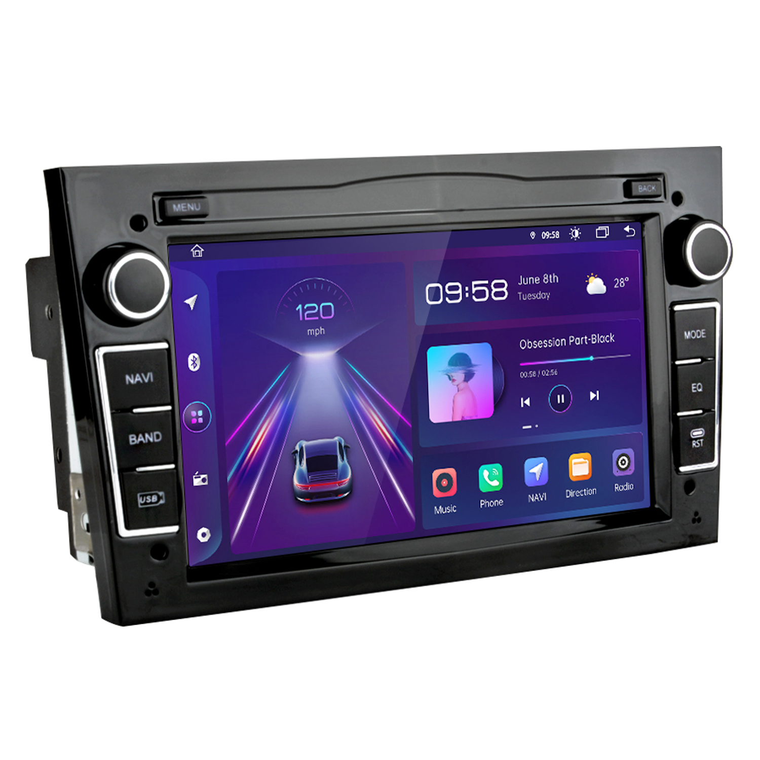 Autoradio Android 13 Pour Opel - 7 Pouces, CarPlay/Android Auto Sans Fil, 4G+64G, GPS, WiFi - 8