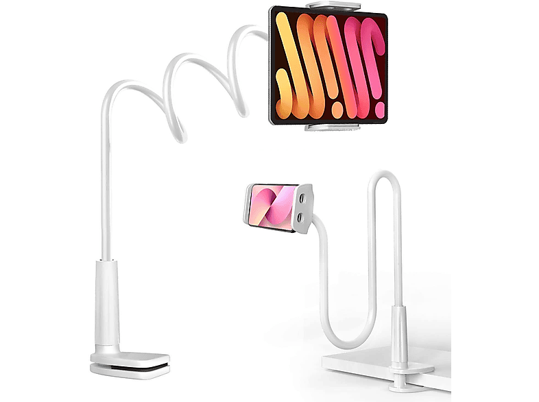SROSS Tablet Halter 80cm Schwanenhals Handyhalterung Handyhalter, weiß ...