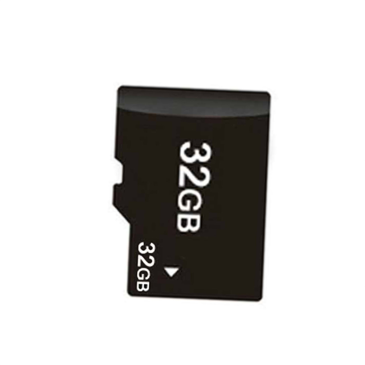 Schwarze 32GB SD-Karte mit weißem Text darauf.