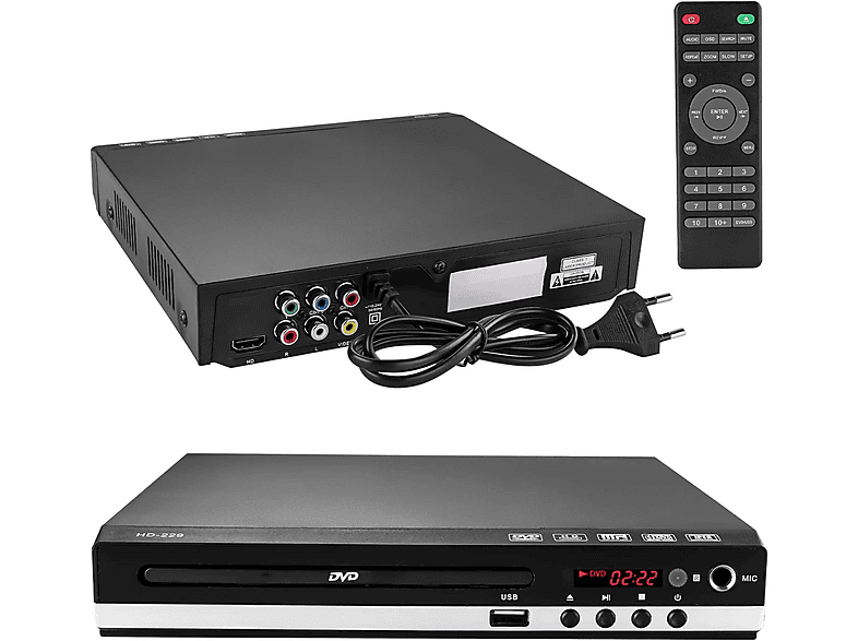 PREISKU Multifunktionaler DVDPlayer mit HDMI USB und AVAnschluss