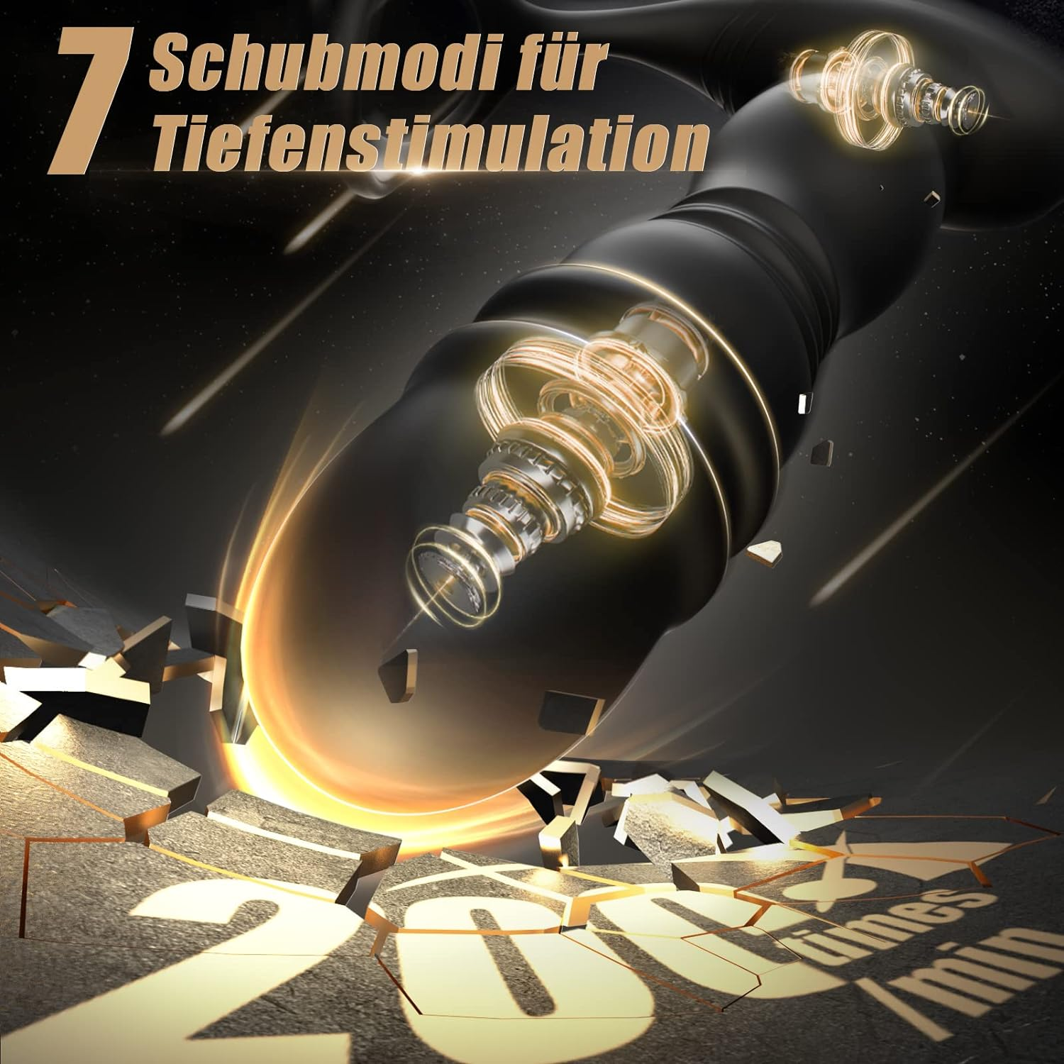 Eine Illustration eines schwarzen Geräts mit einem zerbrochenen Boden mit Text.