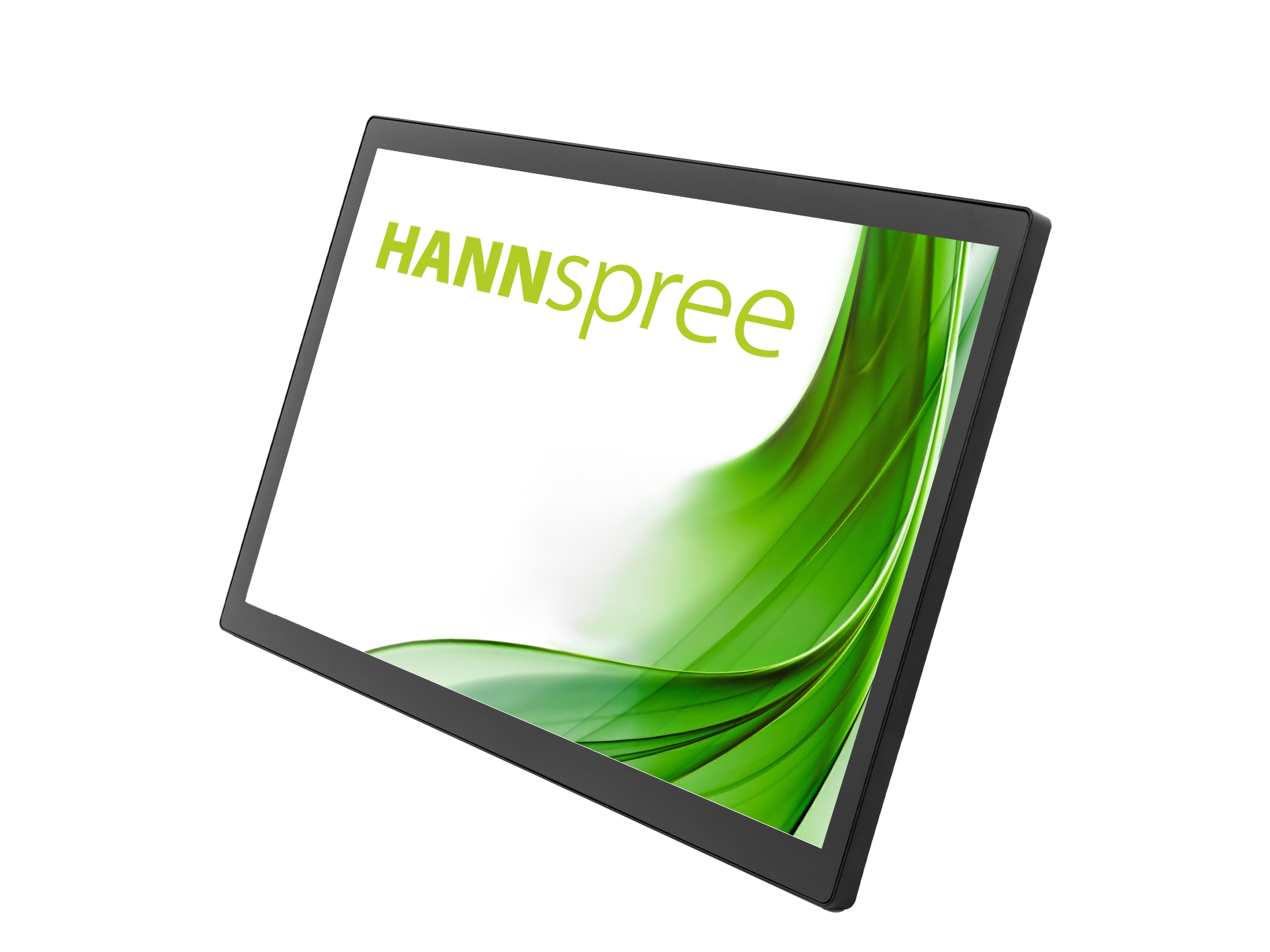 HANNspree monitor with the brand name on the screen.