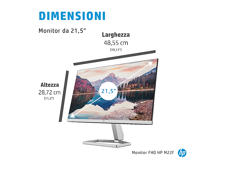 Monitor | HP M22f, 21,5