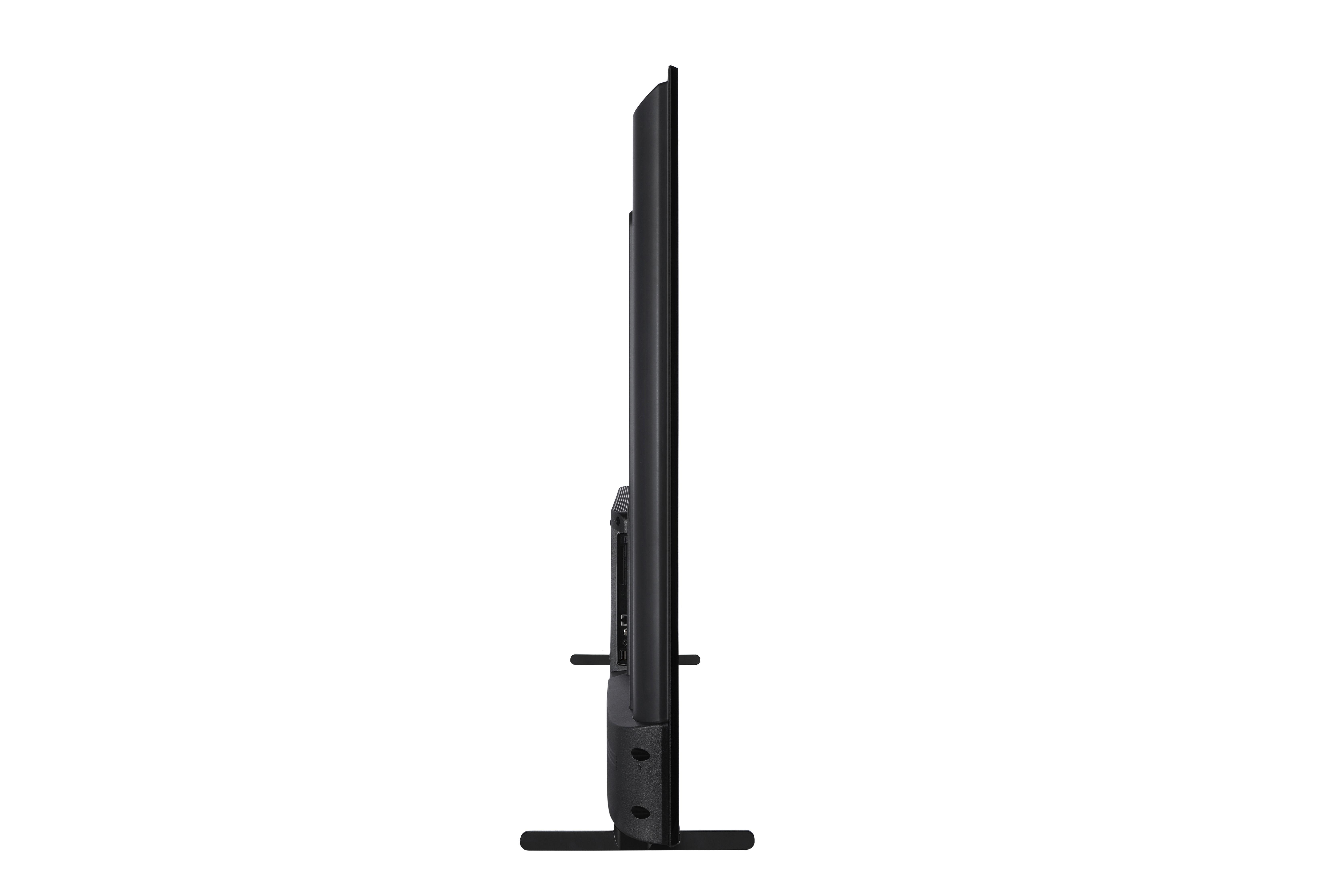 Zijaanzicht van een monitor met een standaard.