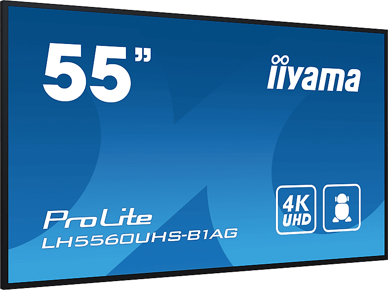 IIYAMA LH5560UHS-B1AG 55 Zoll UHD 4K Monitor (6,5 ms Reaktionszeit , 60 , 60 Hz nativ)