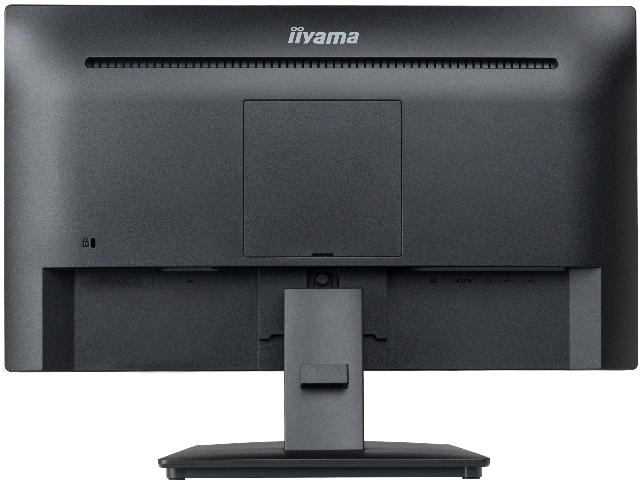 Retro di un monitor nero con il marchio Iiyama e varie porte visibili.