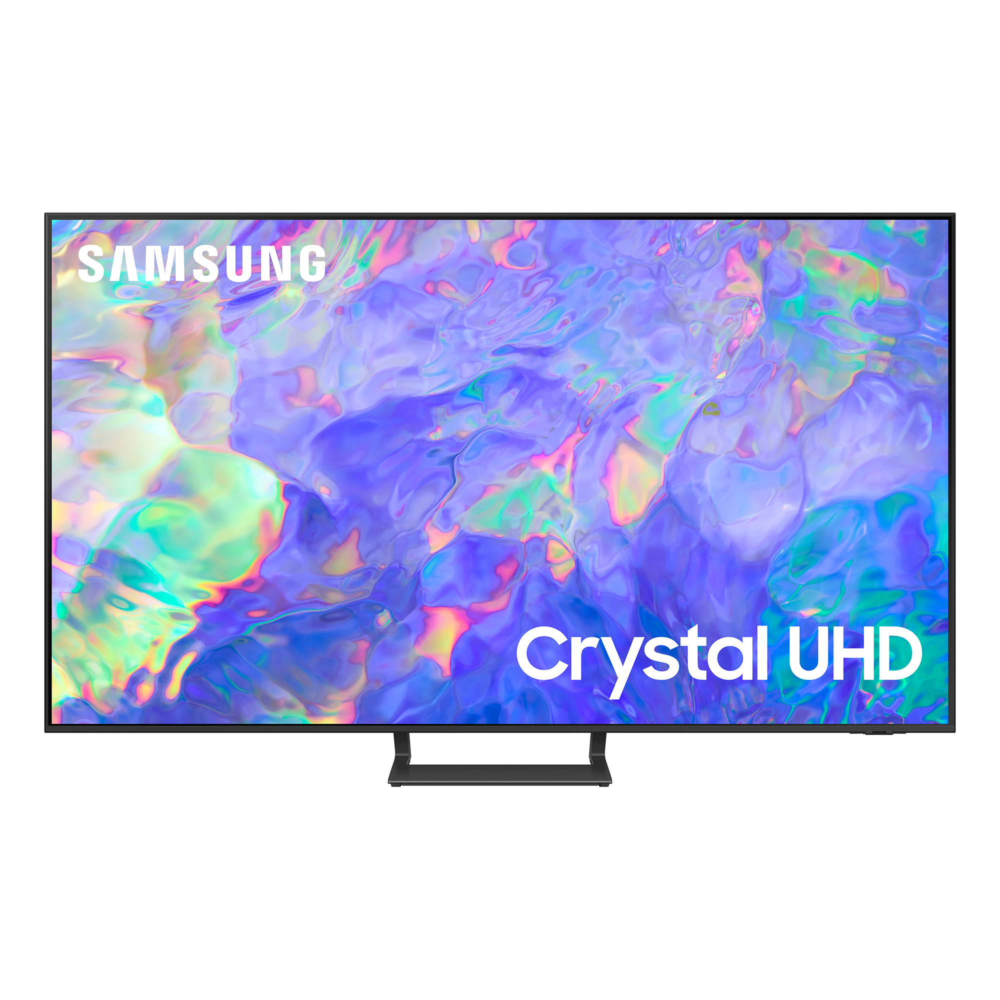 Telewizor Samsung Crystal UHD na białym tle.