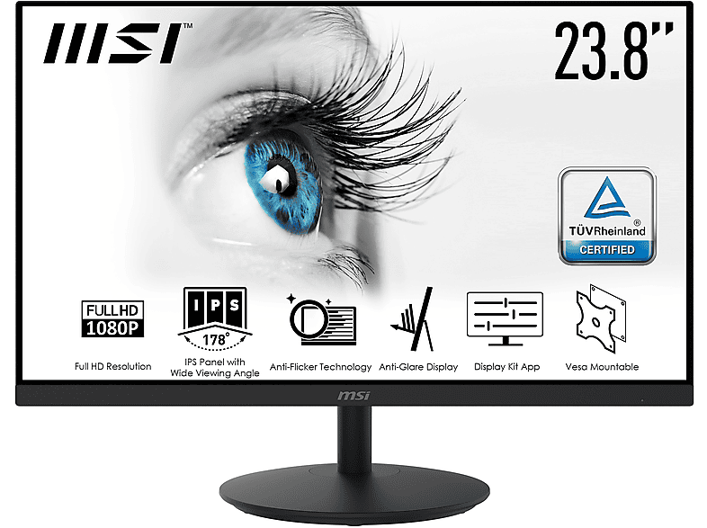 Monitor - MSI MSI Pro MP242 pantalla para PC 60,5 cm (23.8") 1920 x 1080 Pixeles Full HD LCD Negro